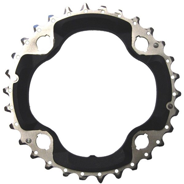 Shimano Deore M6000 Deore 10 speed triple middle chainring 30T | Power2CycleAN, black