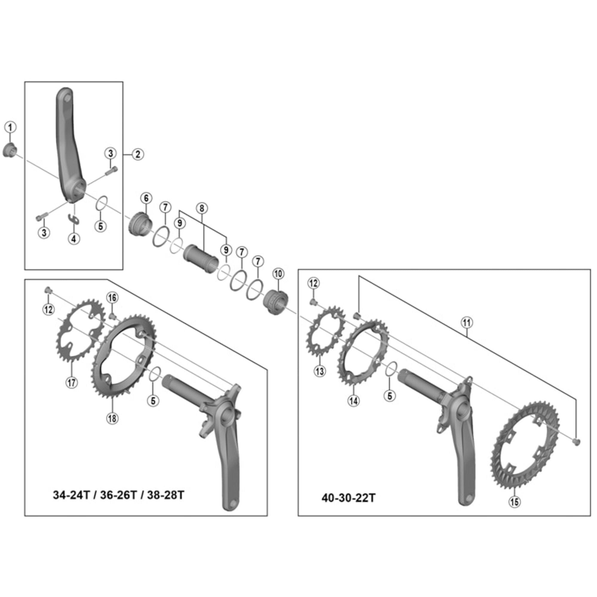 Shimano Spares M6000 gear fixing bolt and nut, M8 x 8.5 mm, pack of 4