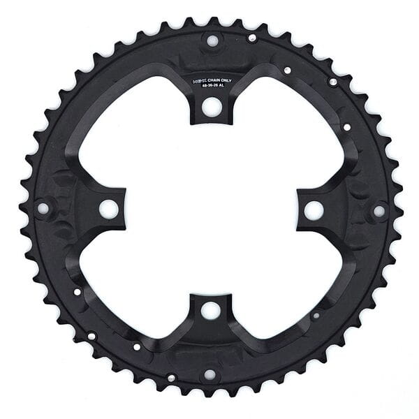Shimano Deore T6010 10 speed triple outer chainring, 48T, for chain guard, black