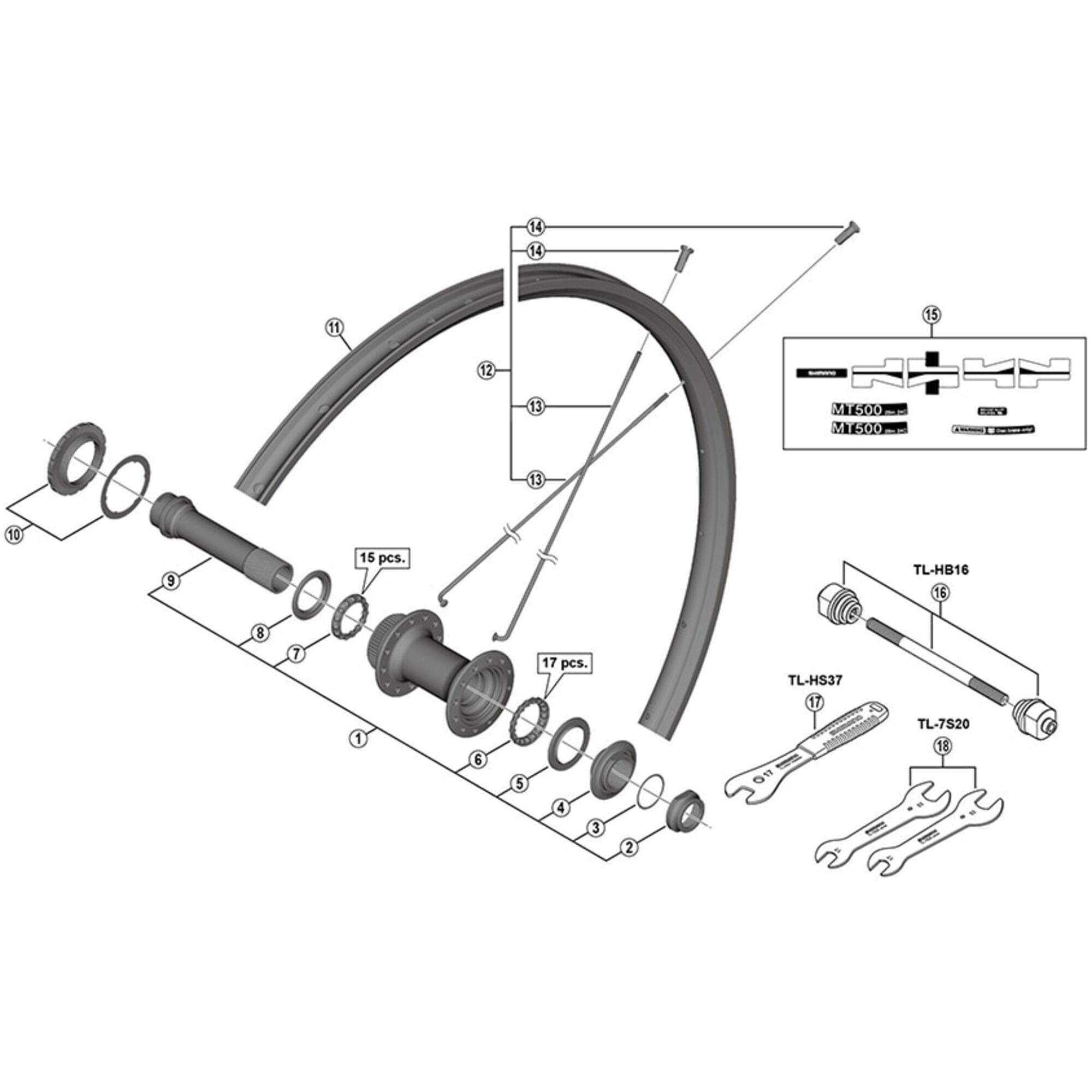 Shimano Spares M618 right hand lock nut