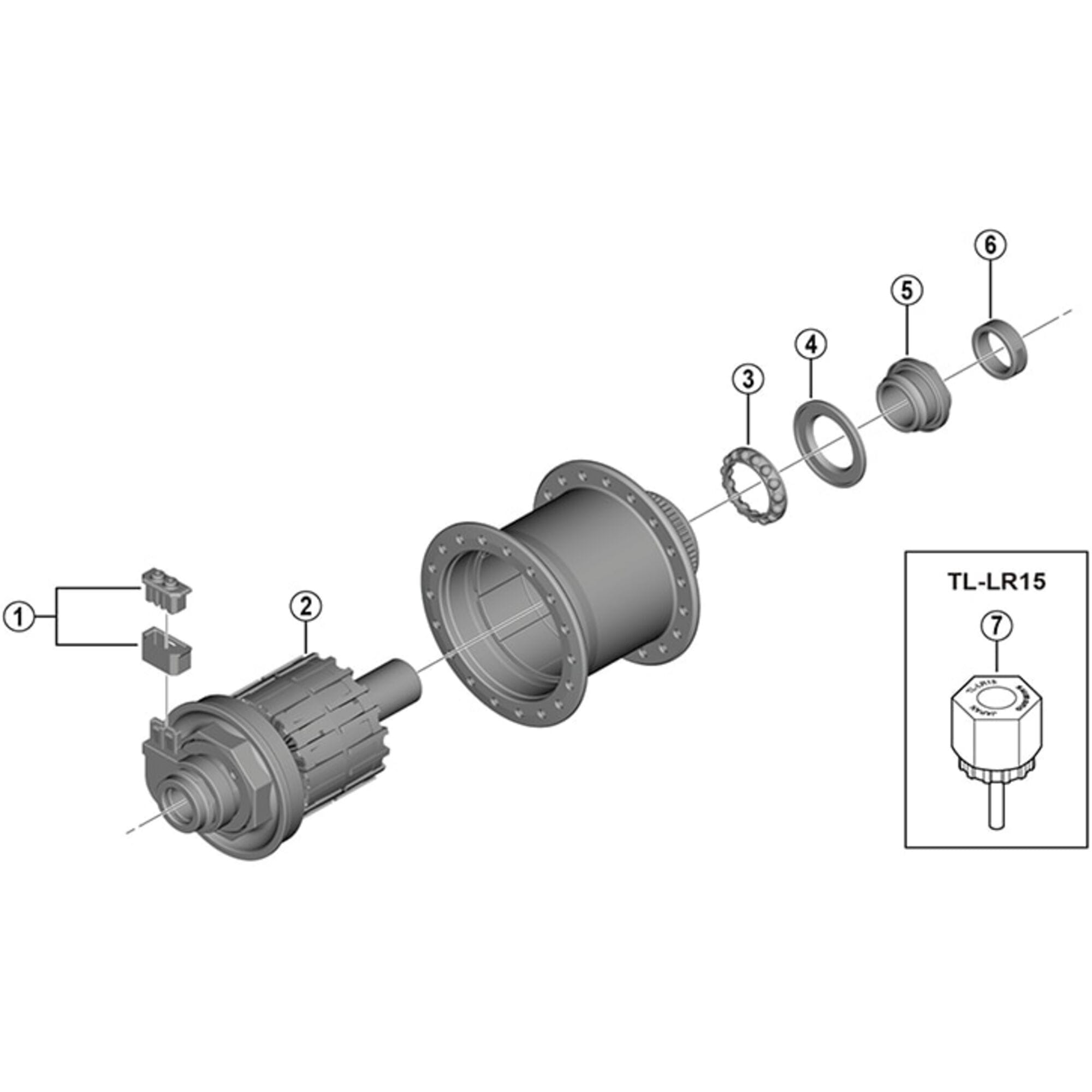 Shimano Spares UR705 internal assembly, black