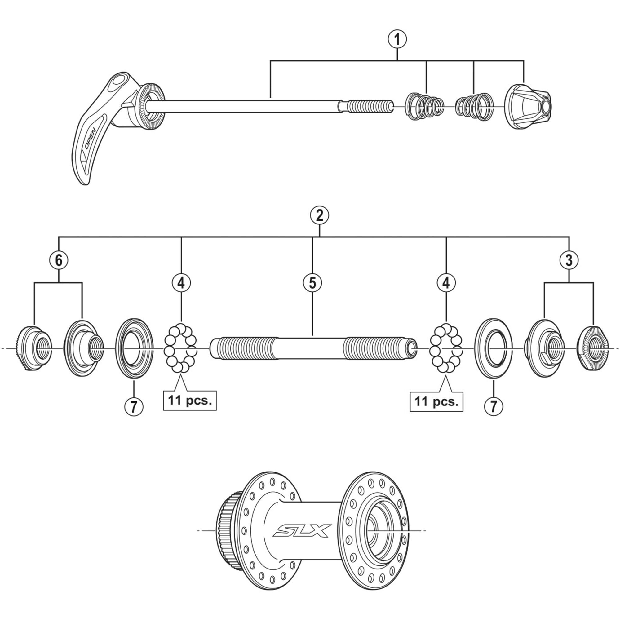 Shimano Spares M675 left hand lock nut unit