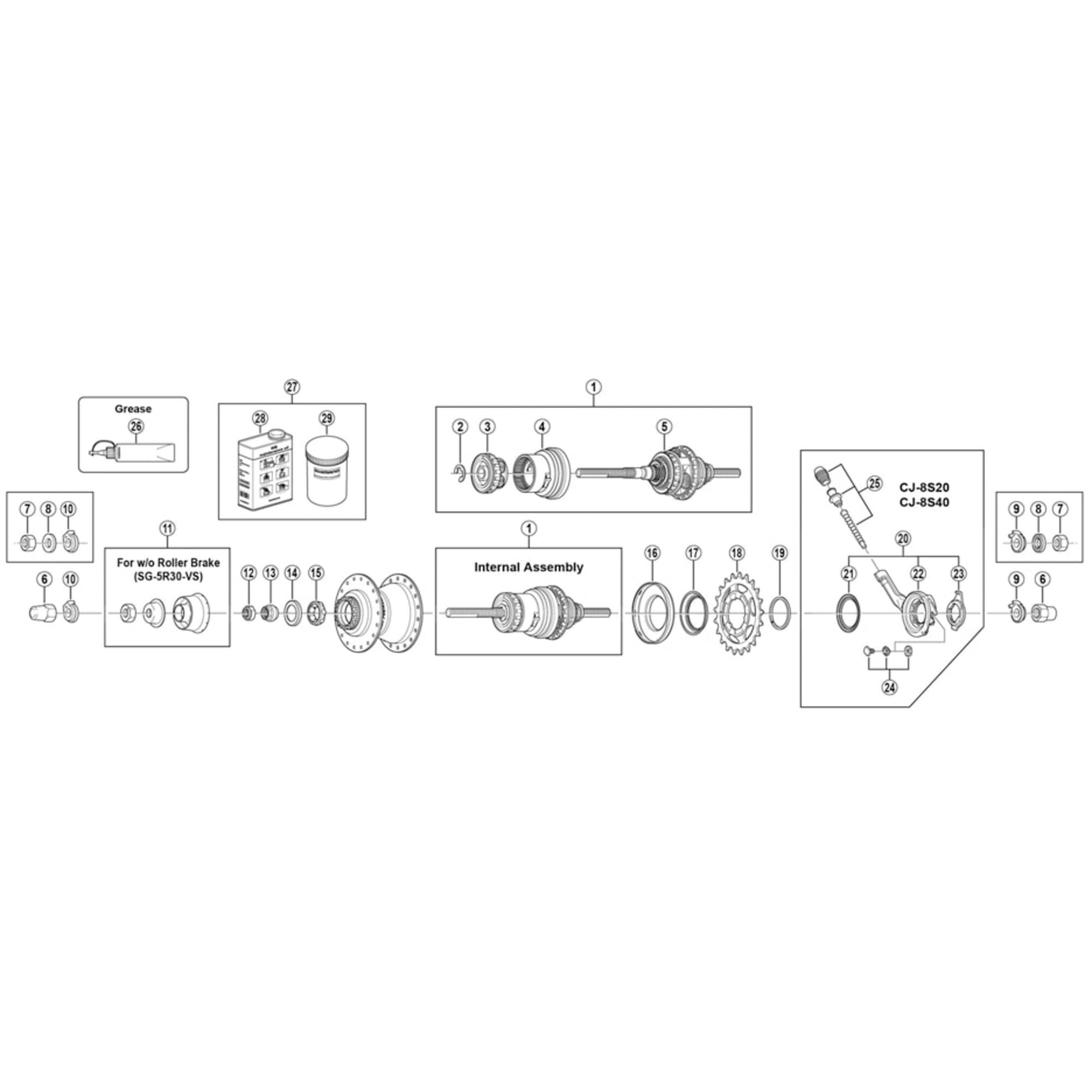 Shimano Spares 5R35 right hand dust cap D