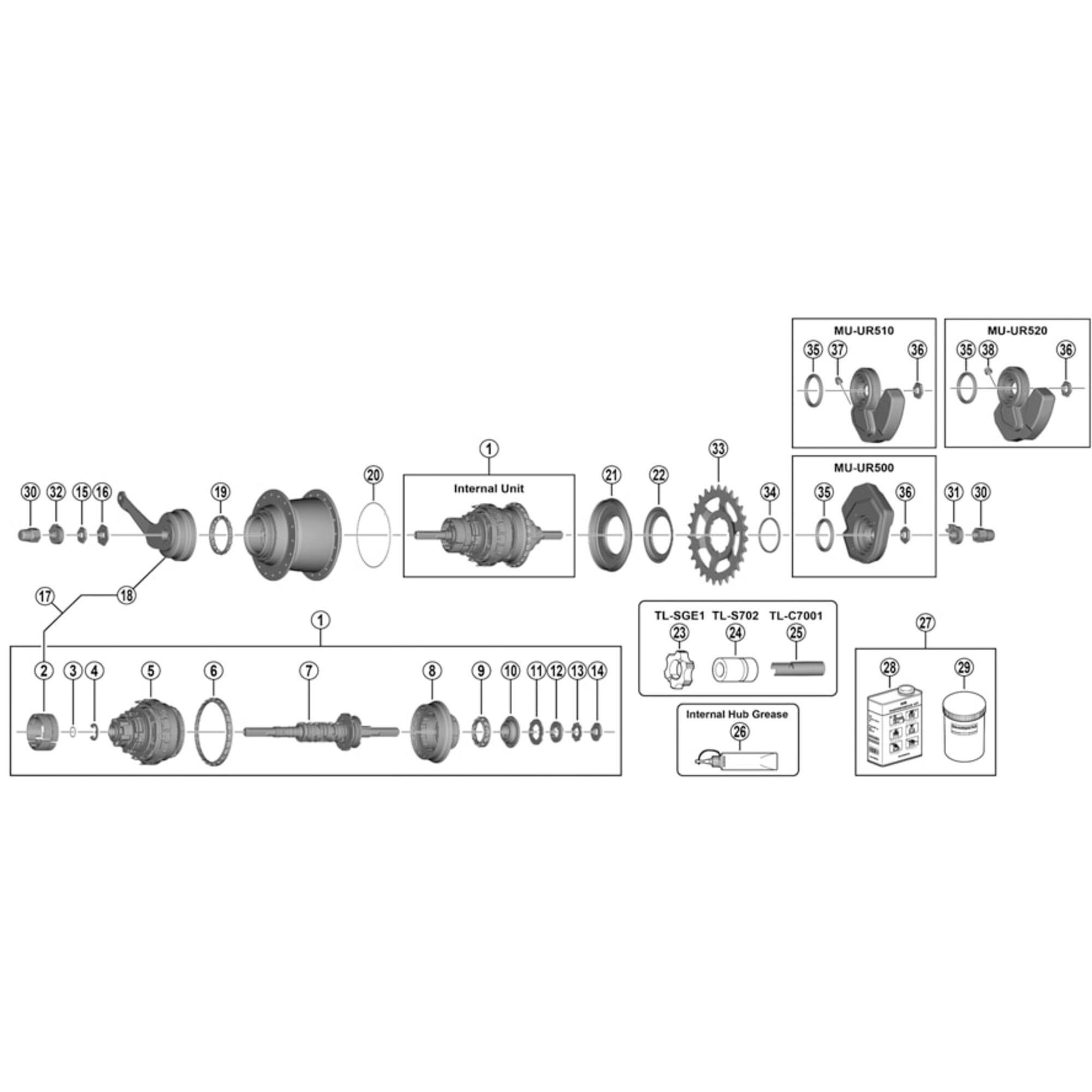 Shimano Spares 5D right hand dust cap C