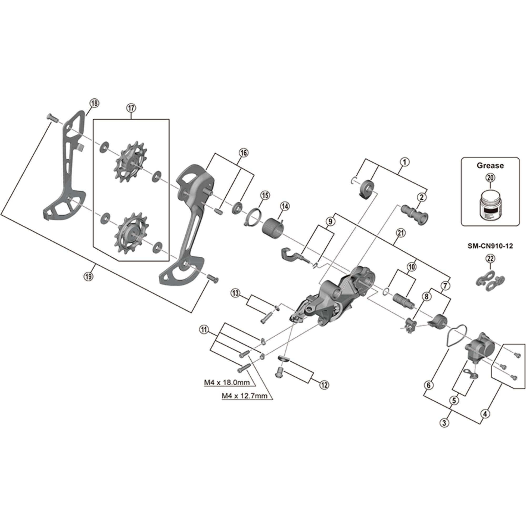 Shimano Spares M8120 outer plate assembly, SGS