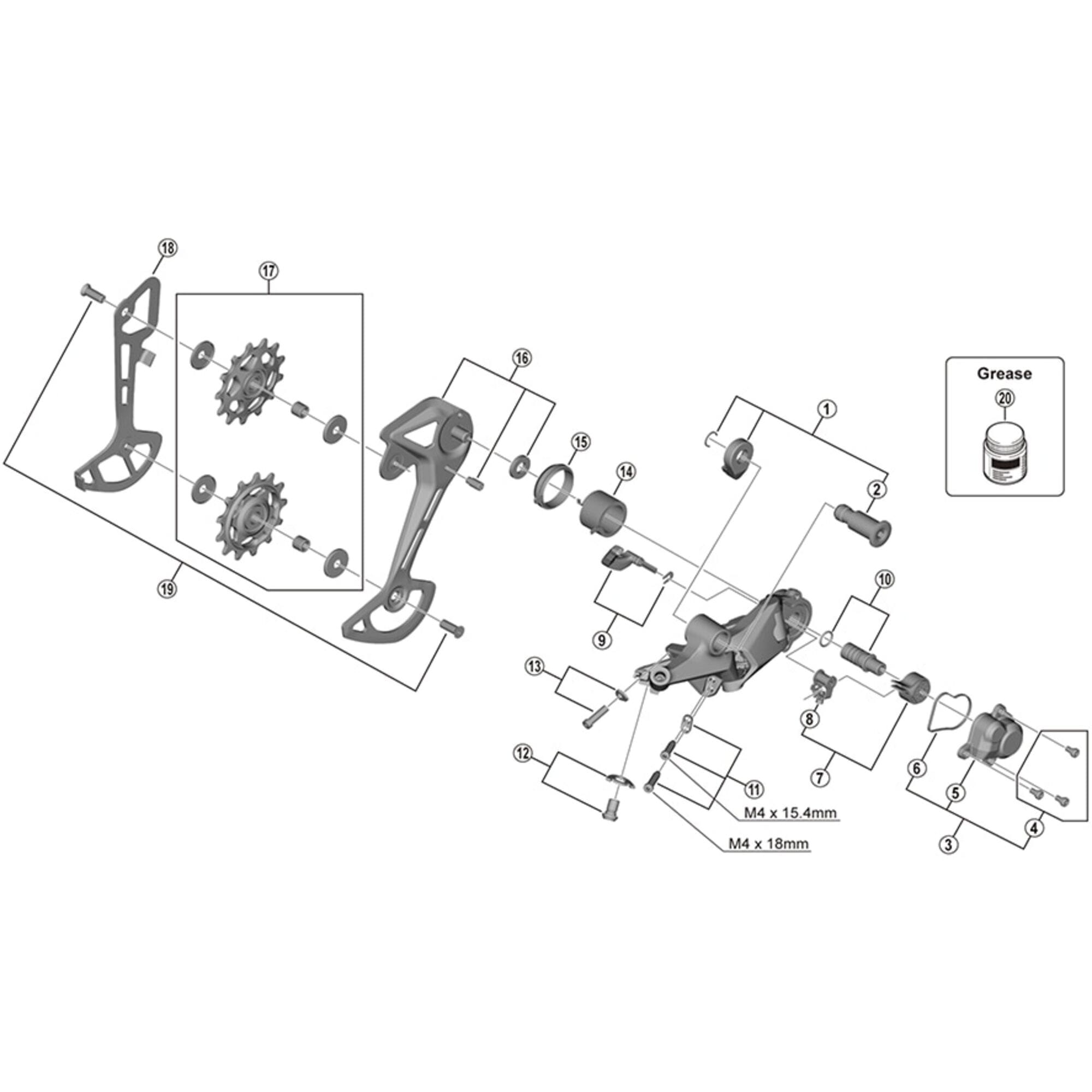 Shimano Spares M5100 outer plate assembly, SGS