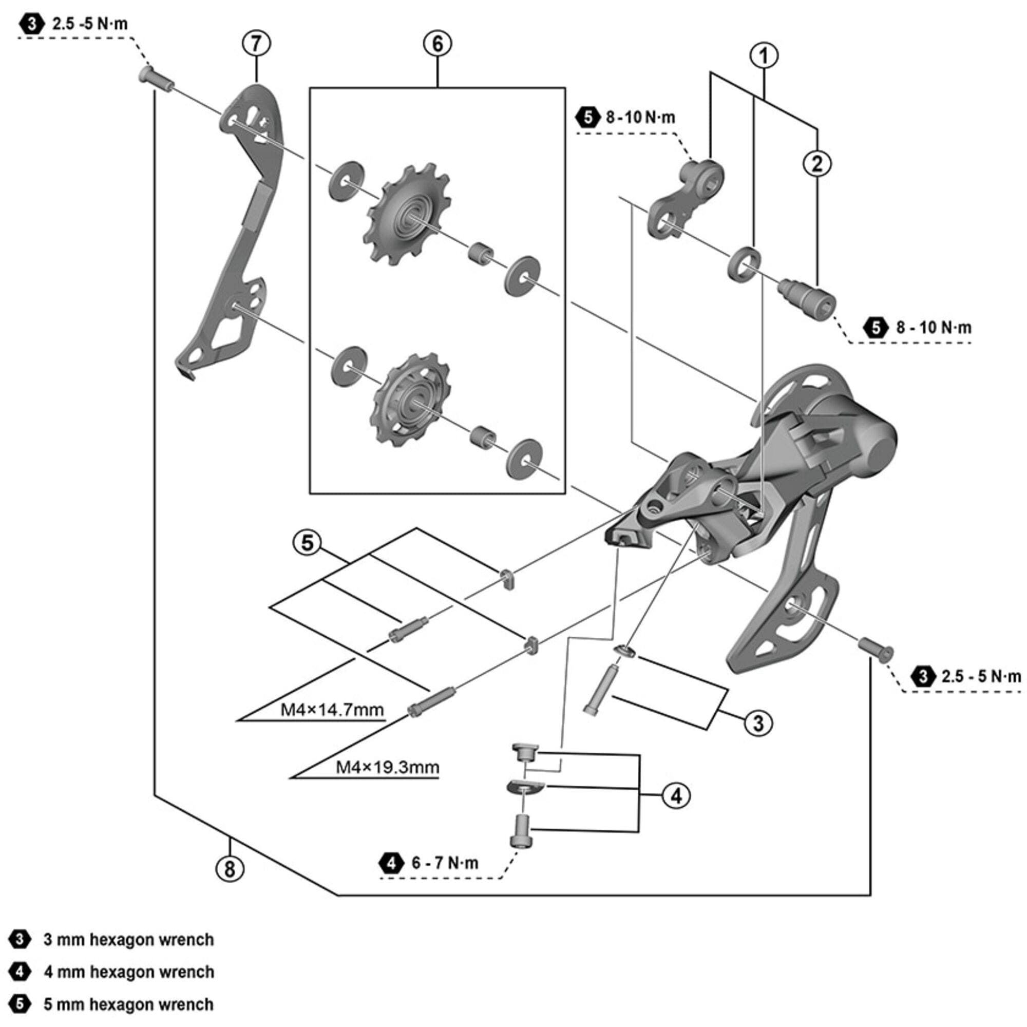 Shimano Spares M5120 stroke adjusting screws and plate