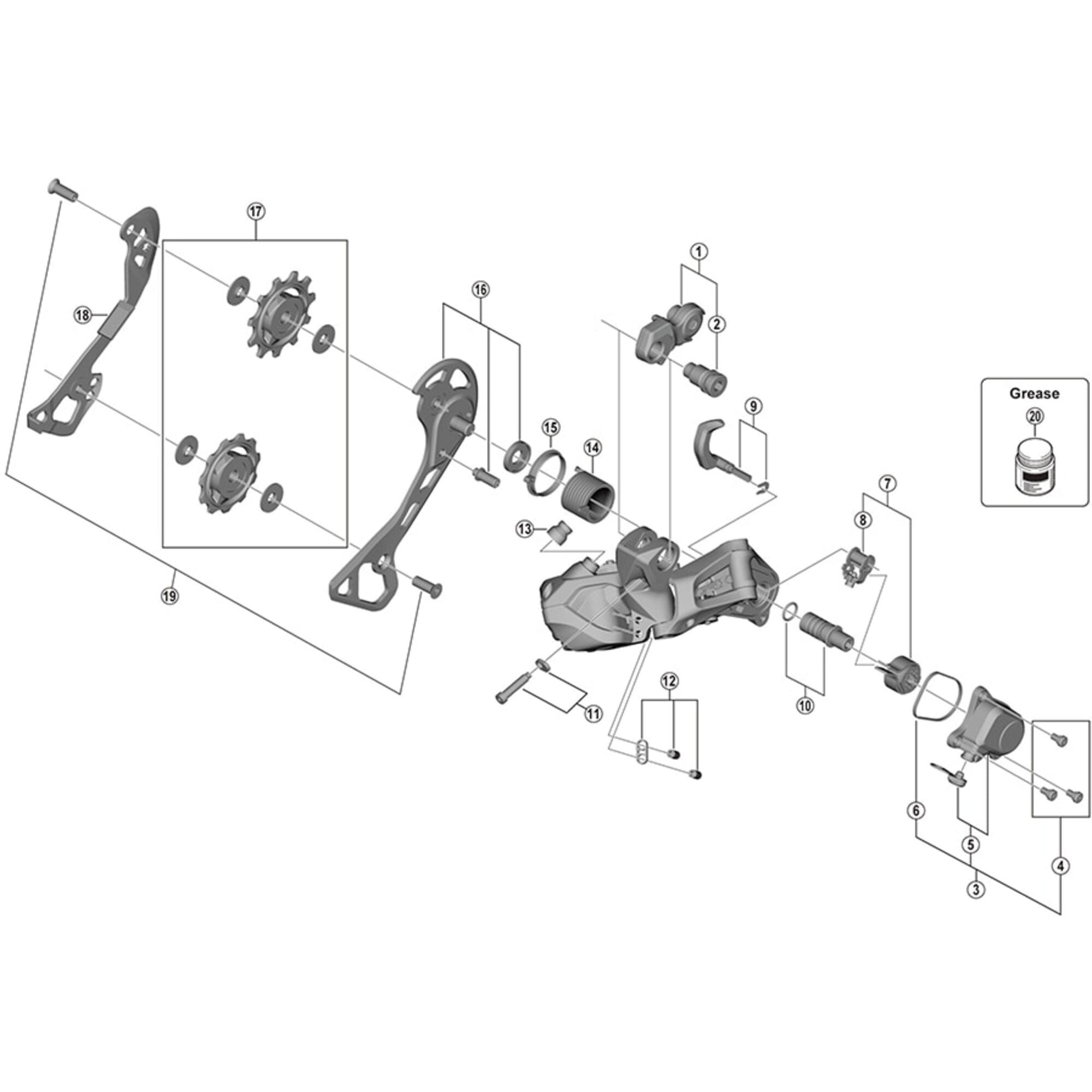 Shimano Spares RX817 outer plate assembly
