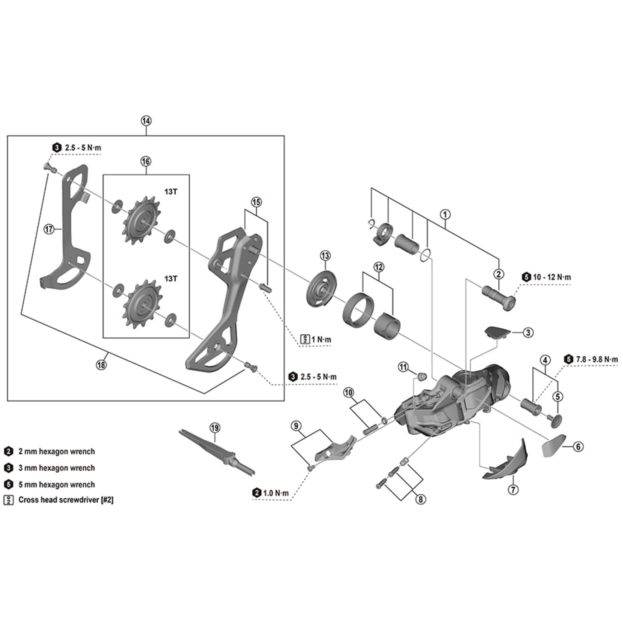 Shimano Spares M9250 outer link plate unit, GS