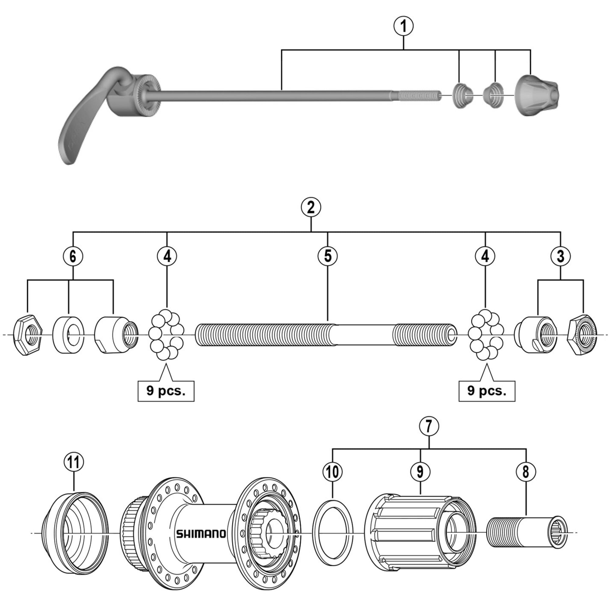 Shimano Spares RM35 complete freewheel body