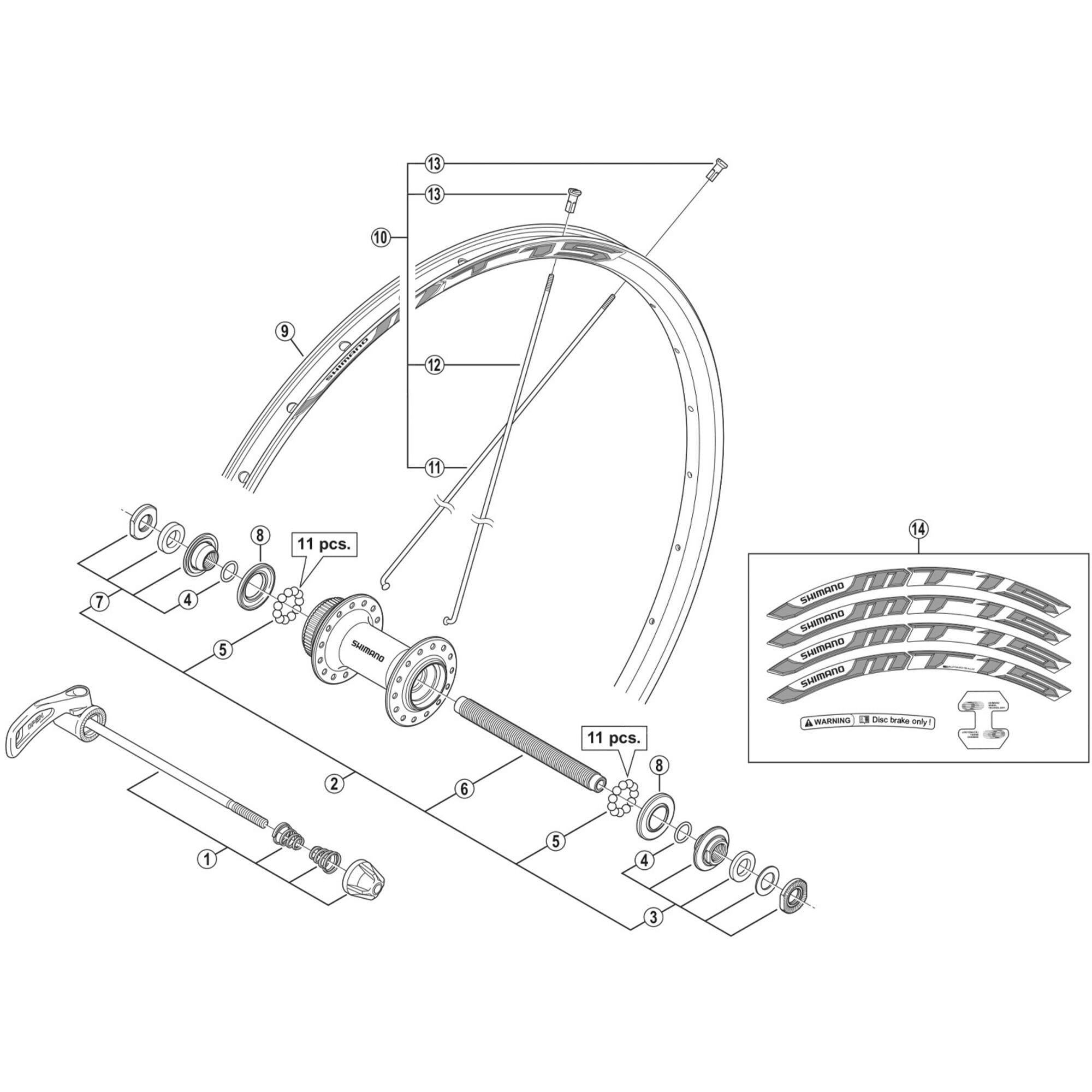 Shimano Spares 29 left hand spoke, 287.5 mm