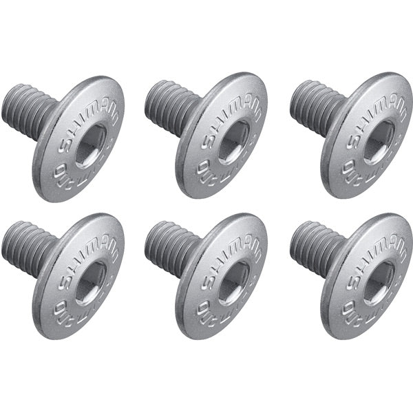 Shimano Spares Cleat Fixing Bolt, M5 x 8 mm, Pack of 6
