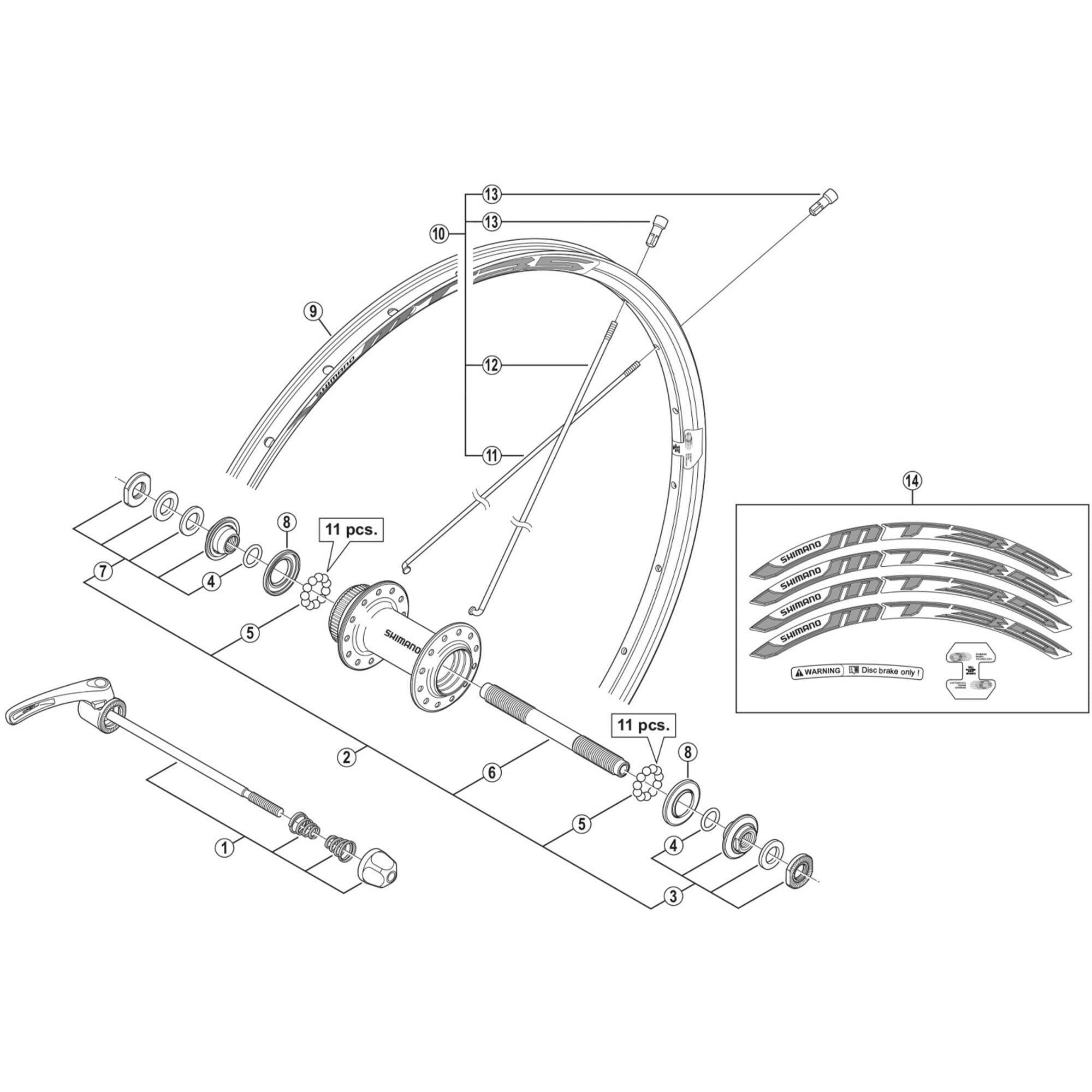 Shimano Spares 27.5 right hand spoke 277.5 mm