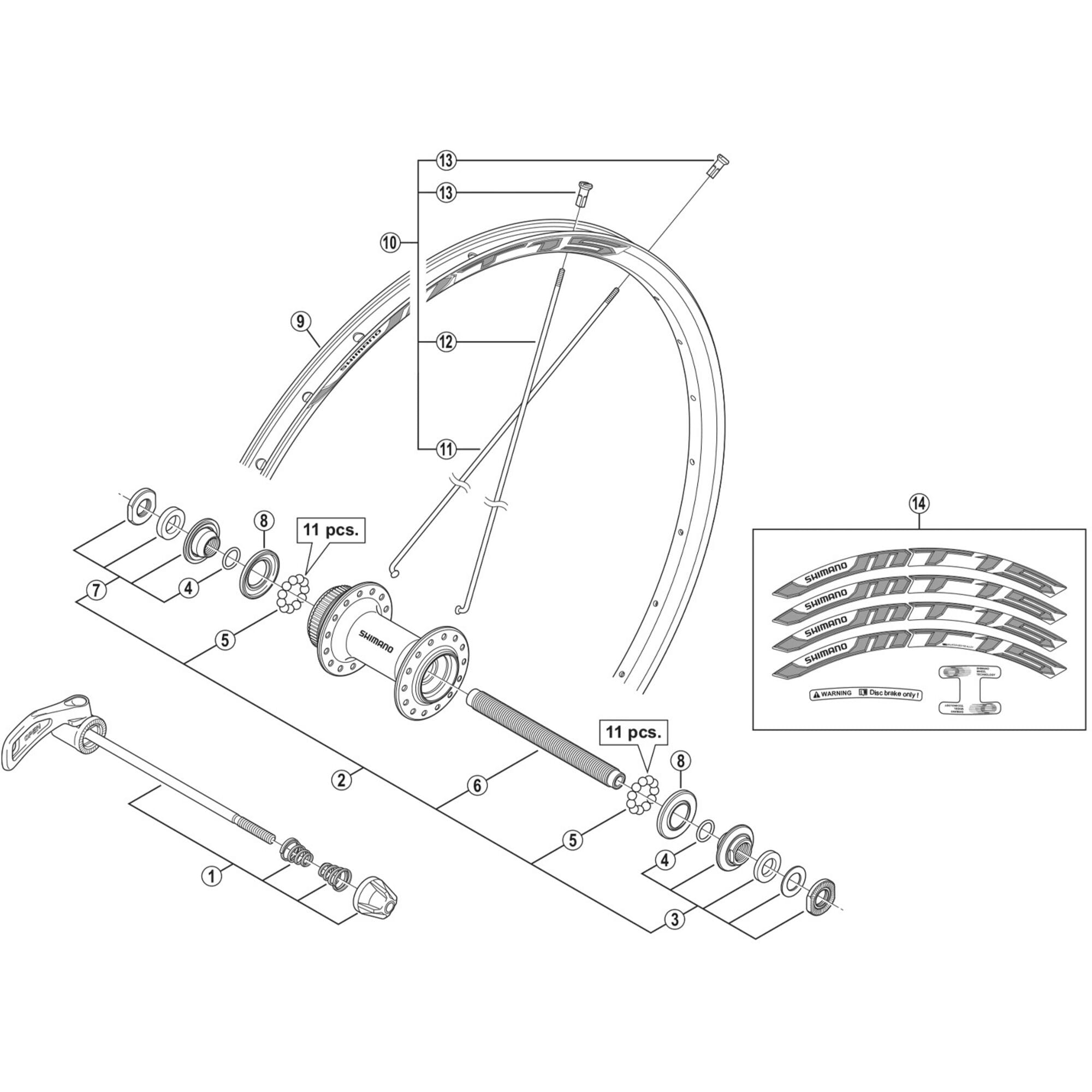 Shimano Spares A spoke 257 mm
