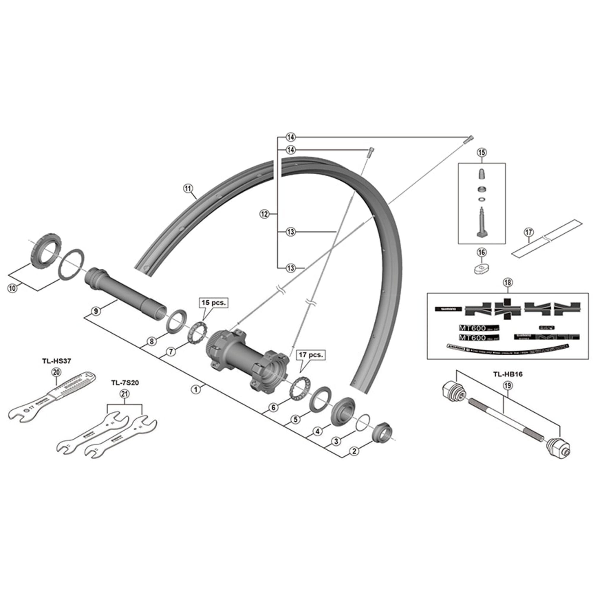 Shimano Spares 29 spoke, 300 mm