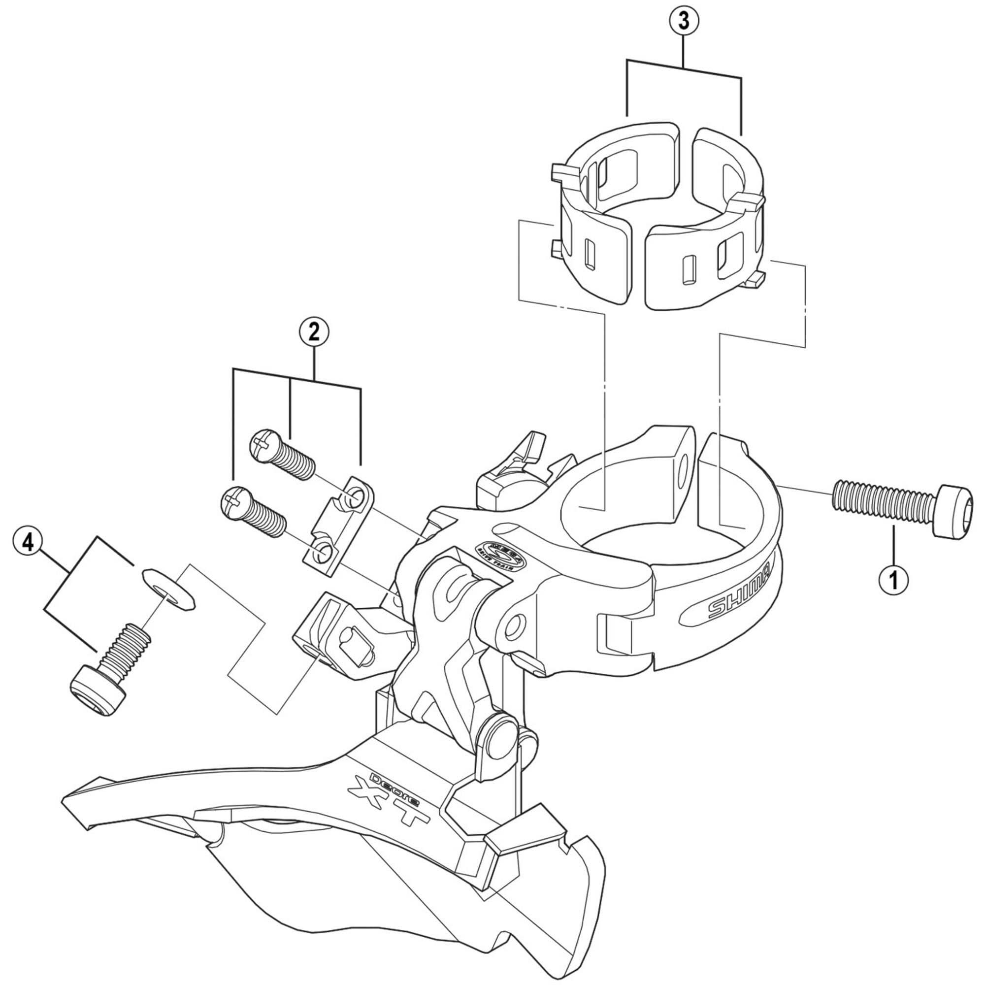 Shimano Spares M771 stroke adjustment bolt and plate