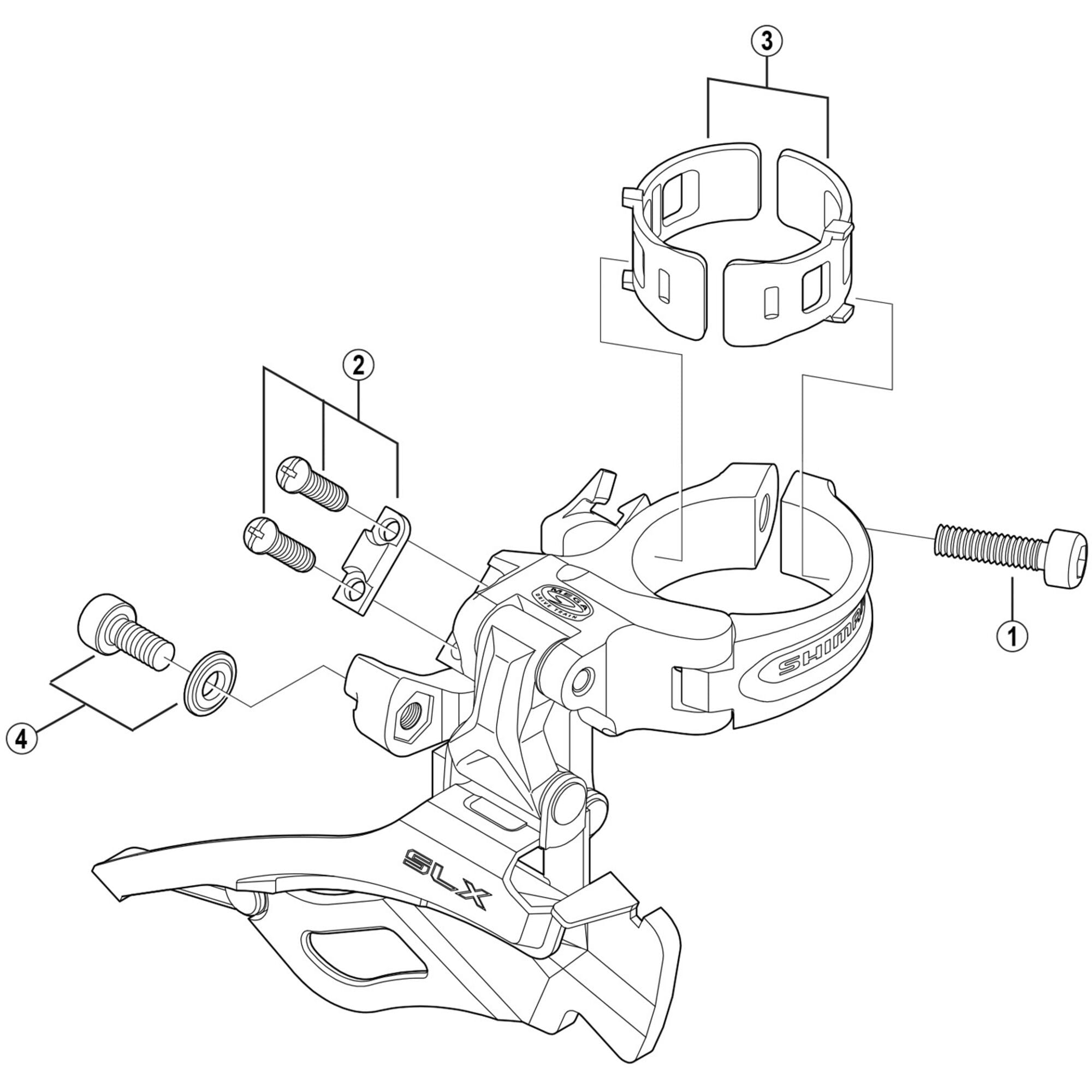 Shimano Spares M661 cable fixing plate and bolt M5 x 10.5 mm