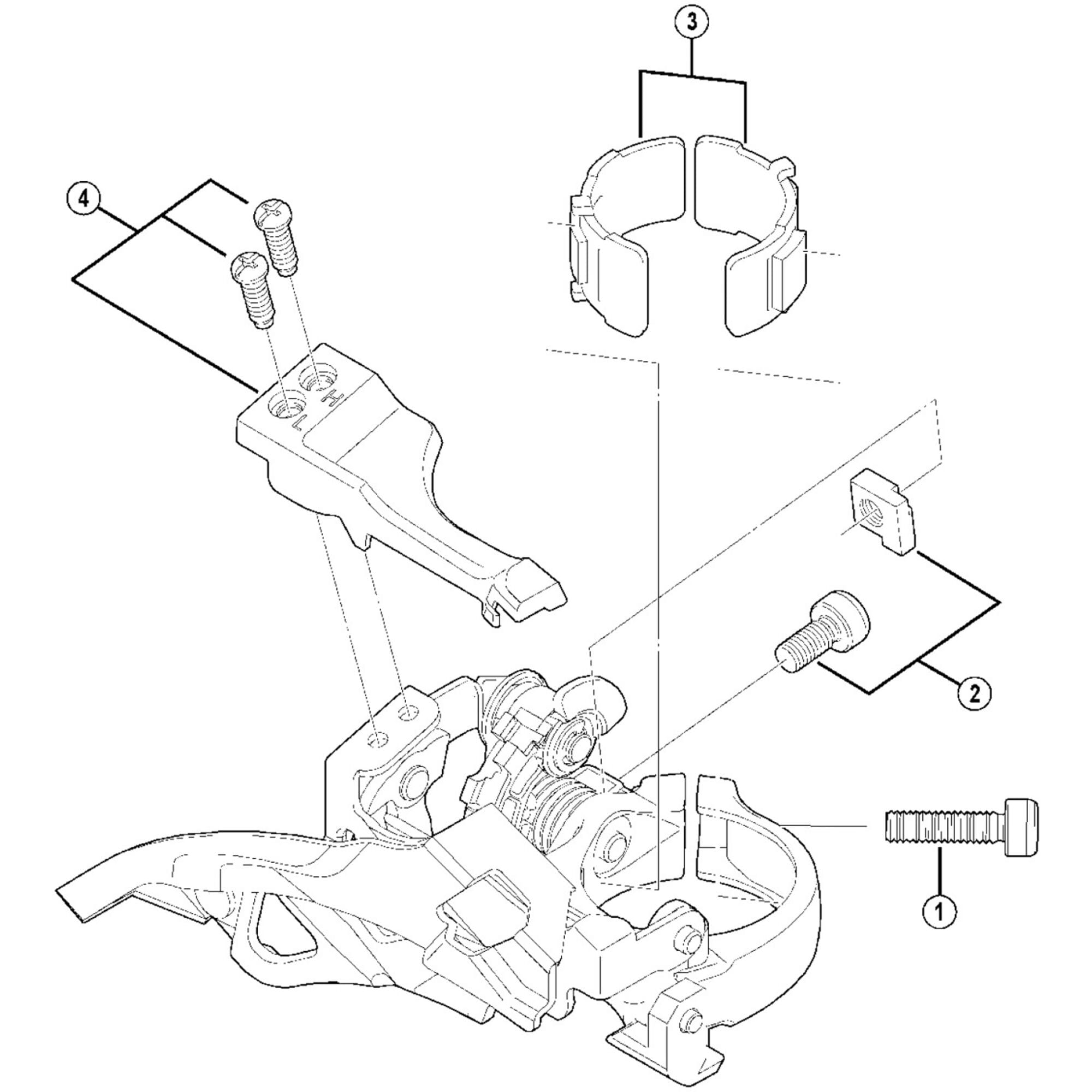Shimano Spares M430 clamp band adapters for, 31.8 mm