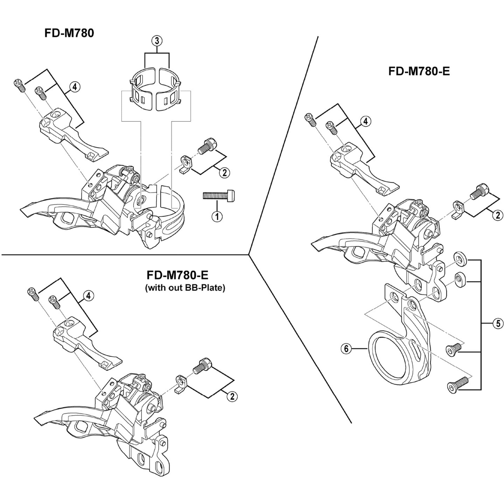 Shimano Spares M780 bracket fixing bolt unit