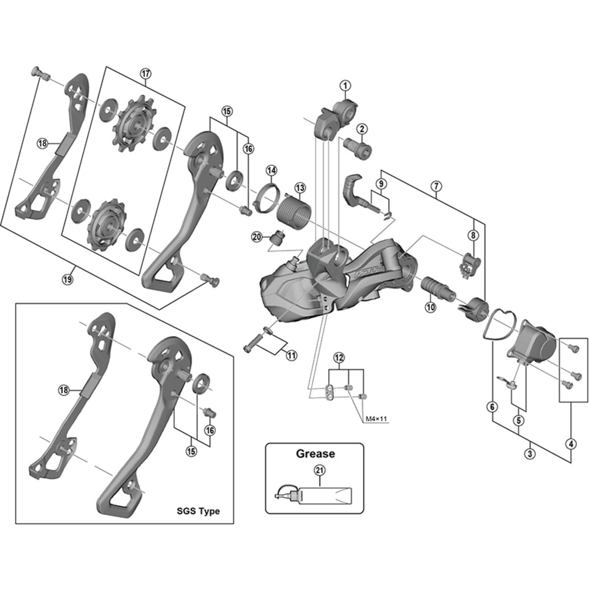 Shimano Spares M9050 inner plate SGS