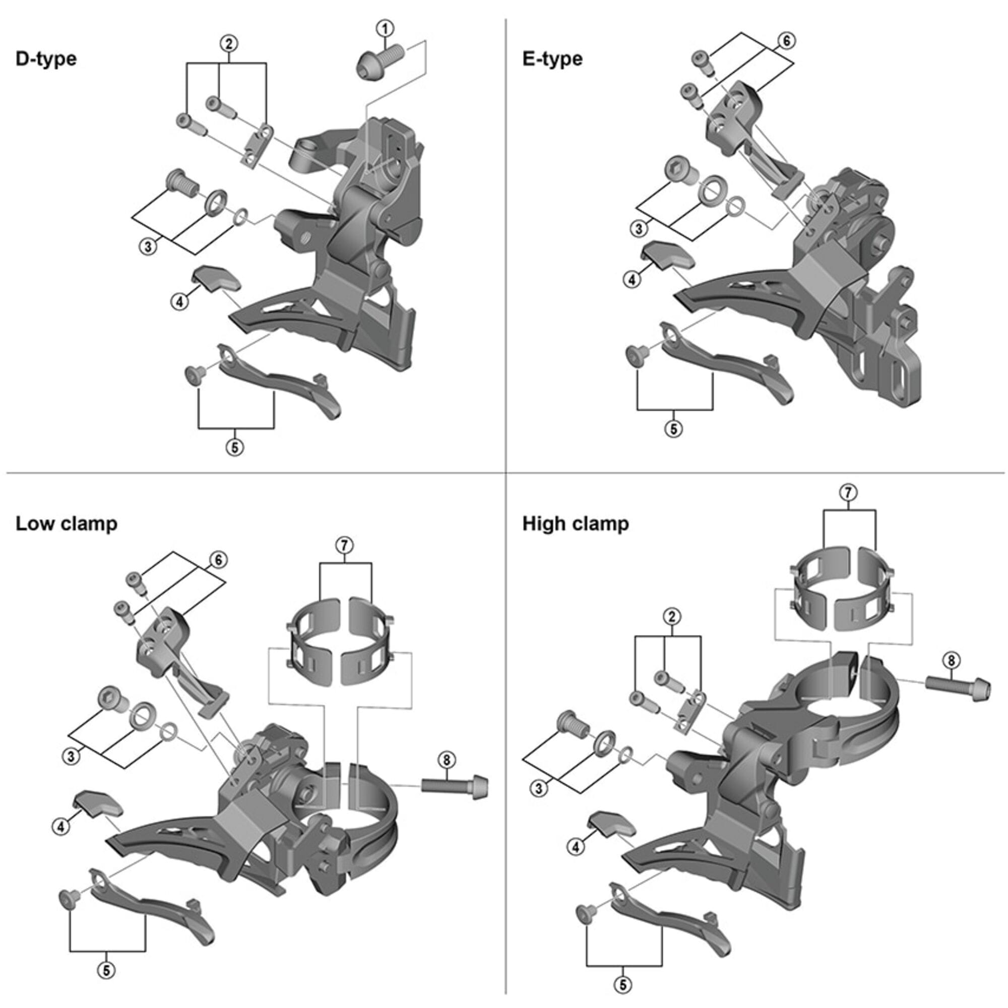 Shimano Spares M8025 stroke adjust screws and plate, M4 x 13.7 mm