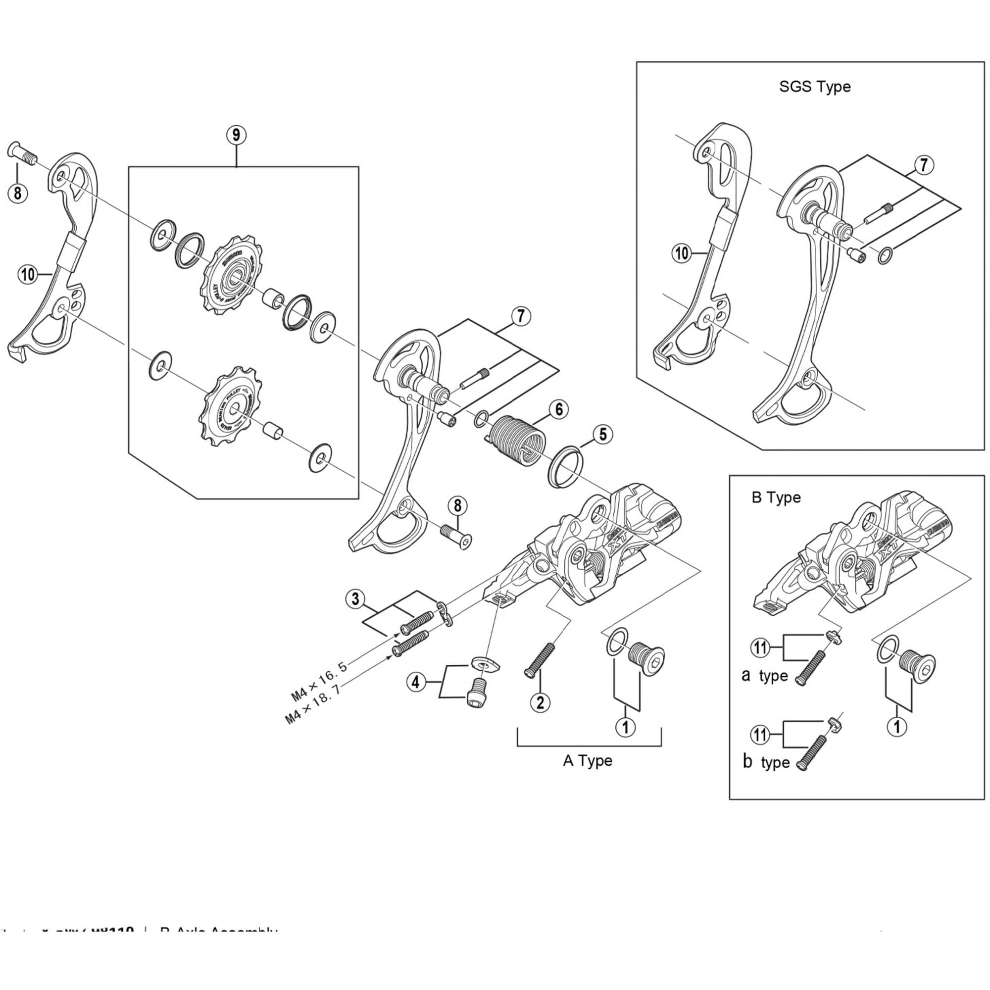 Shimano Spares M772 B | Power2Cycletension adjusting screw and plate B | Power2Cycletype