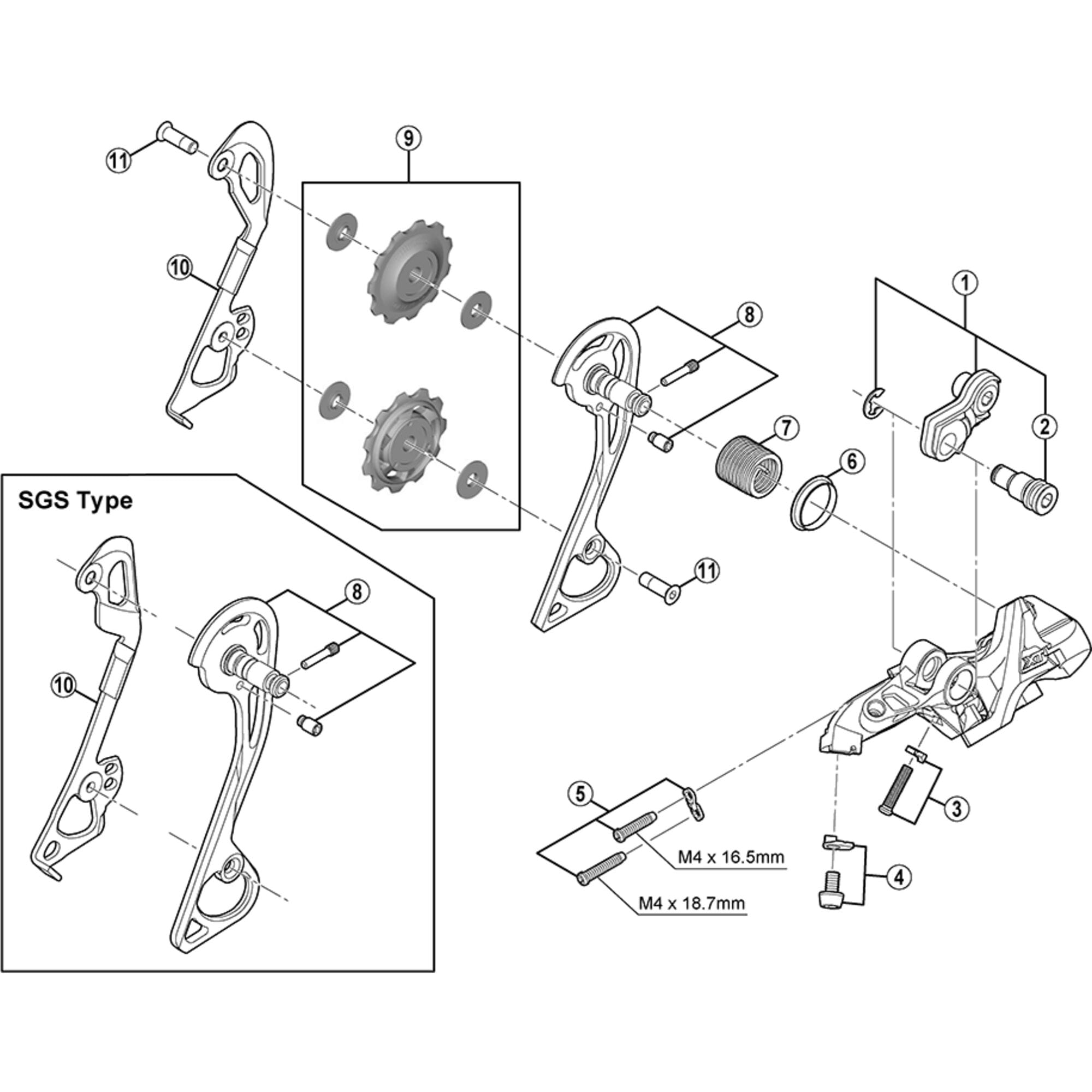 Shimano Spares M781 outer plate assembly GS | Power2Cycletype