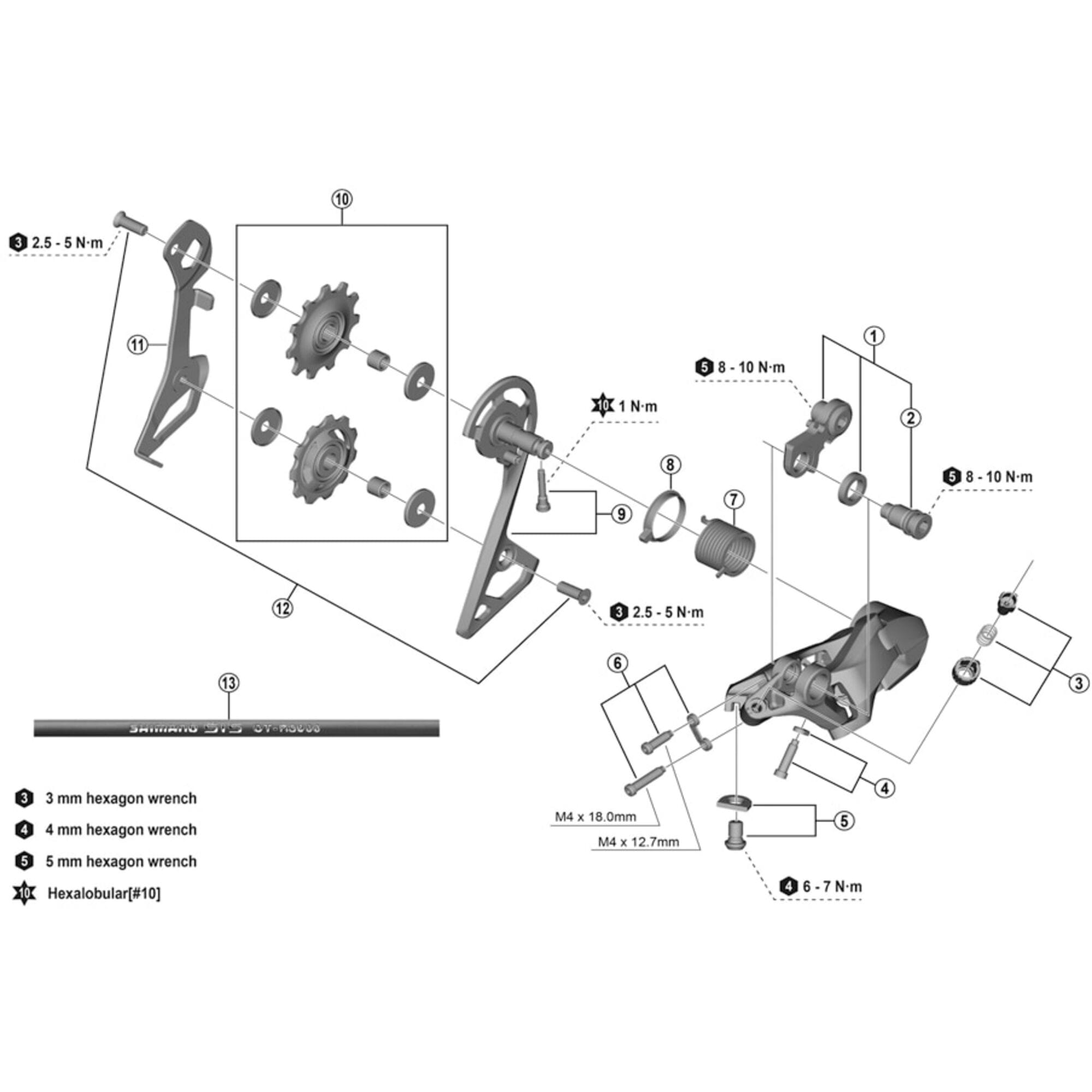 Shimano Spares R9100 B | Power2Cycletension adjusting screw and plate