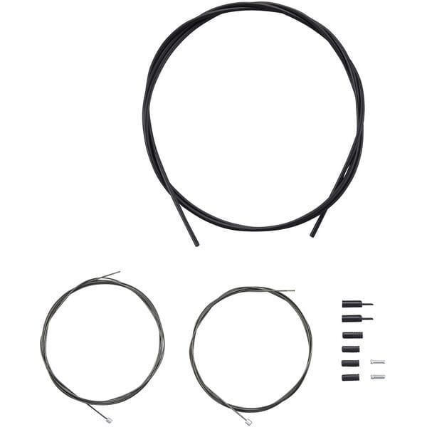 Shimano Road gear cable set, OPTISLICK, coated inners, black