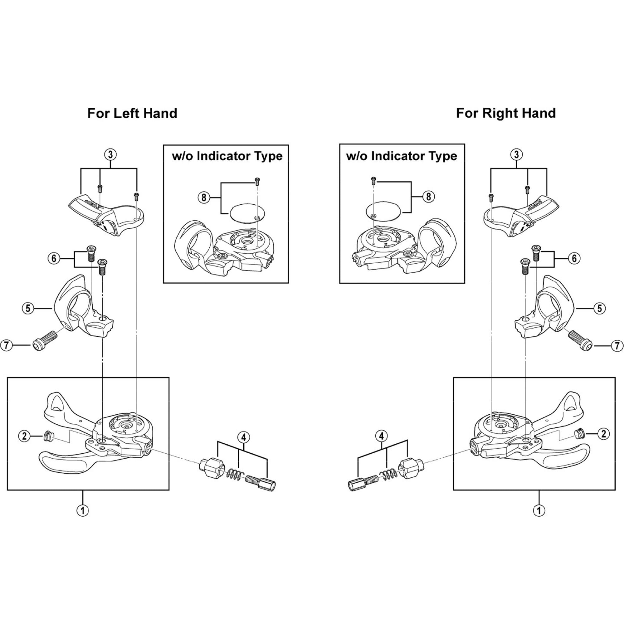 Shimano Spares M770 SL fixing bolts M4, pair