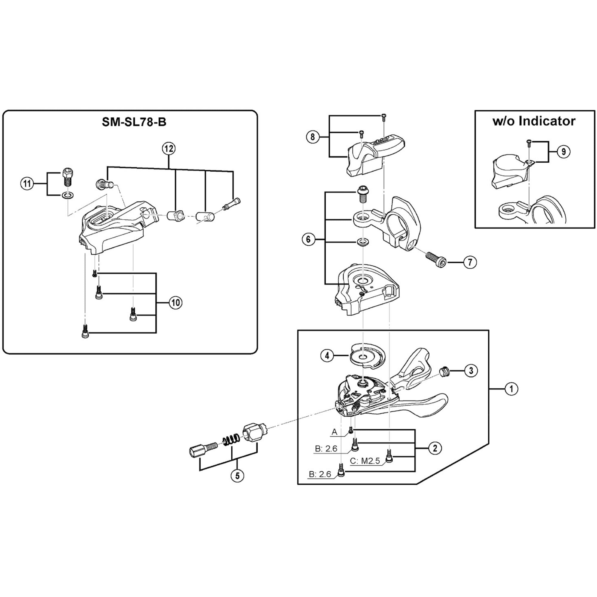 Shimano Spares M780 base cover fixing screw unit