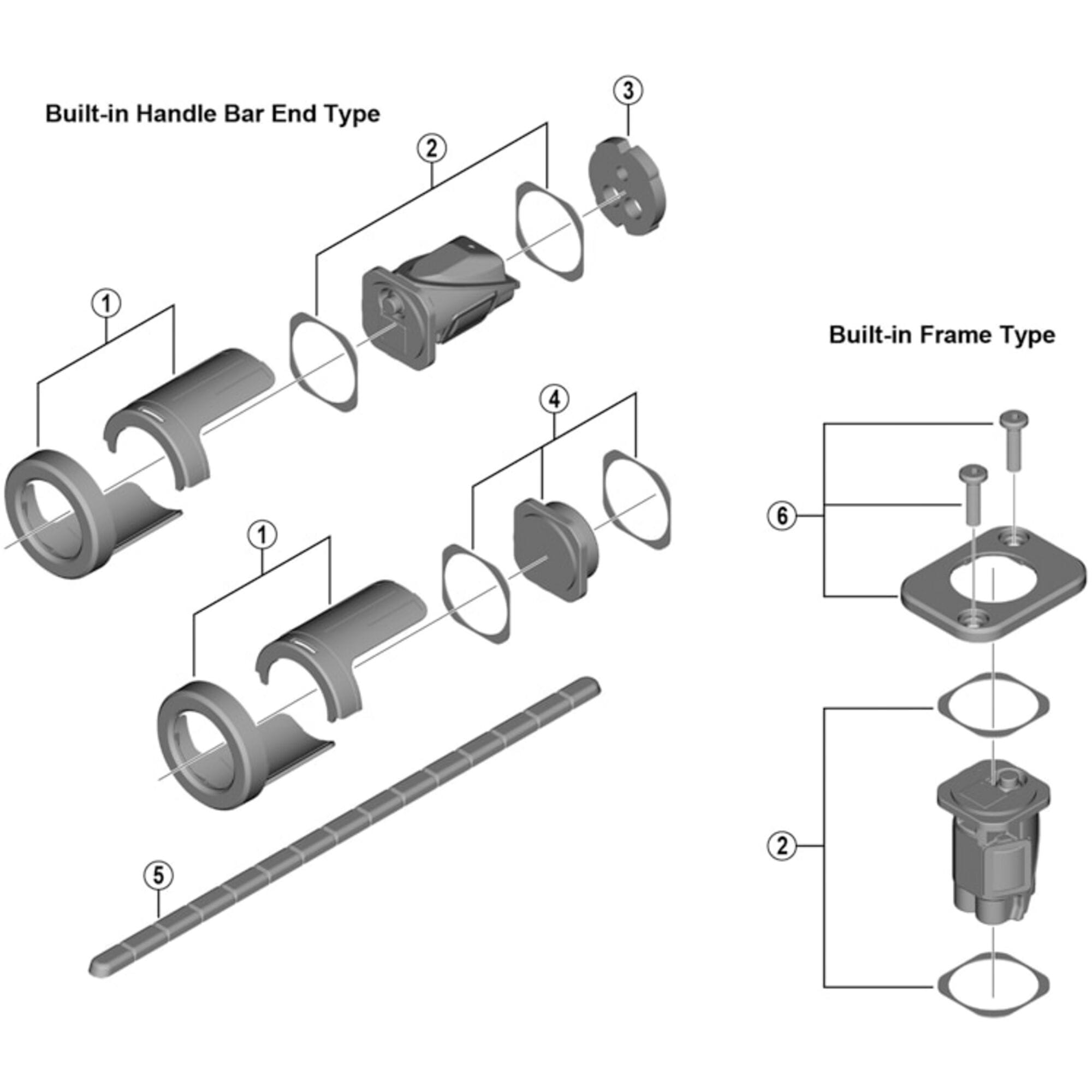 Shimano Spares RS910 handle holder A and B