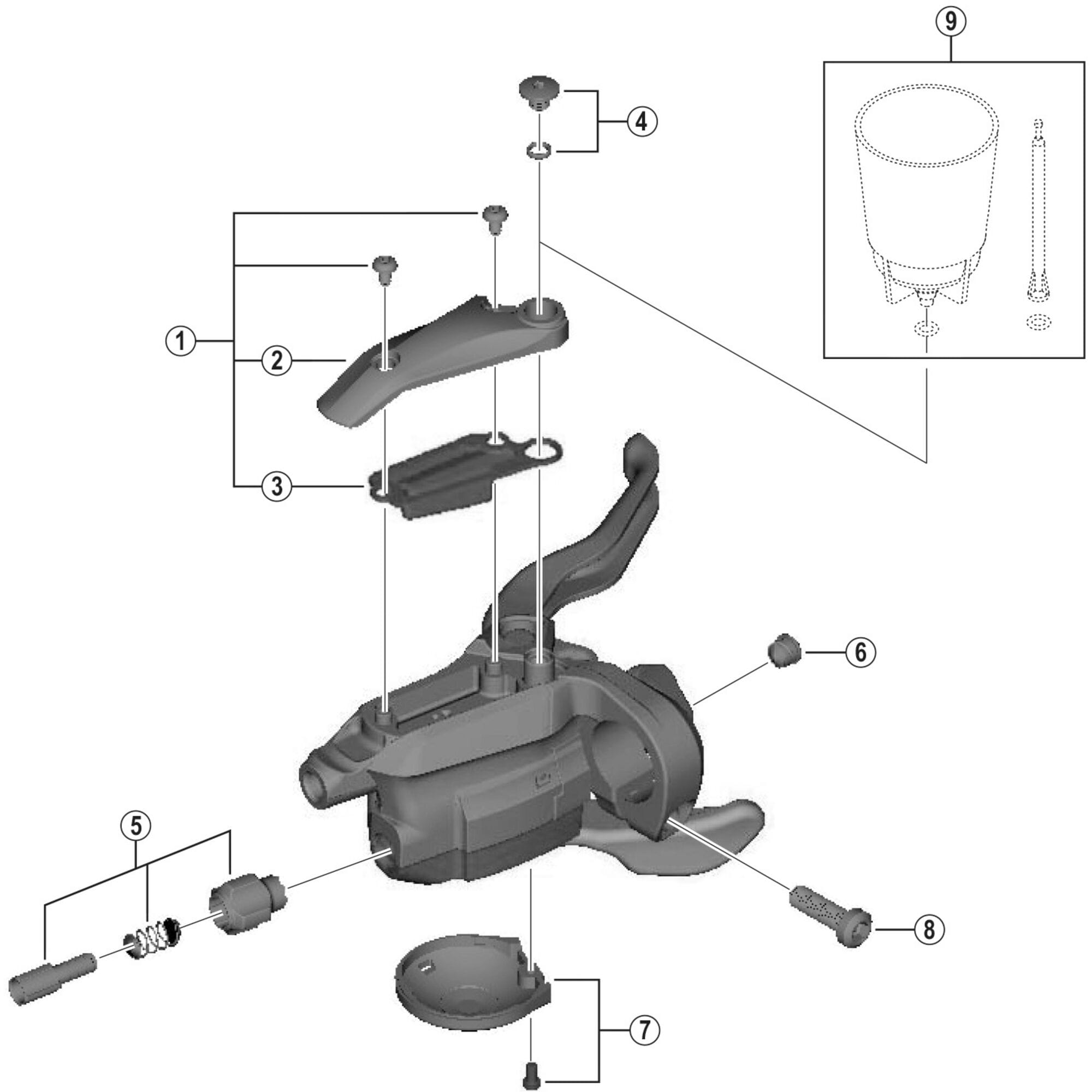 Shimano Spares M4050 right hand lid unit