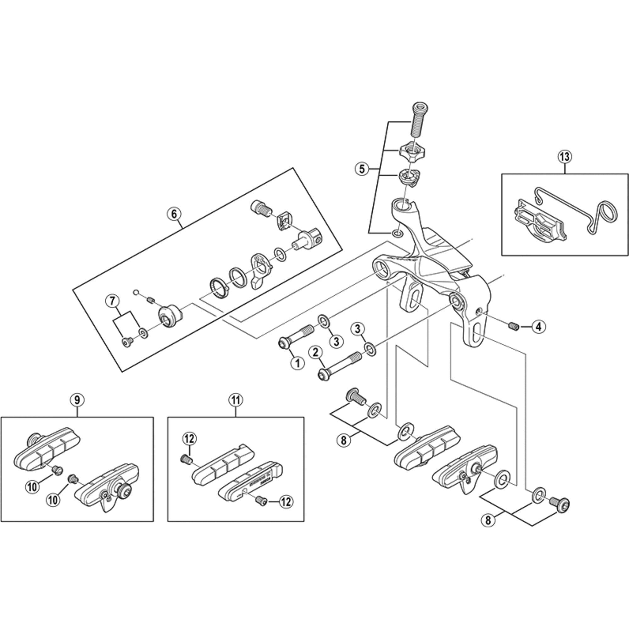 Shimano Spares 9000 cable adjusting bolt unit