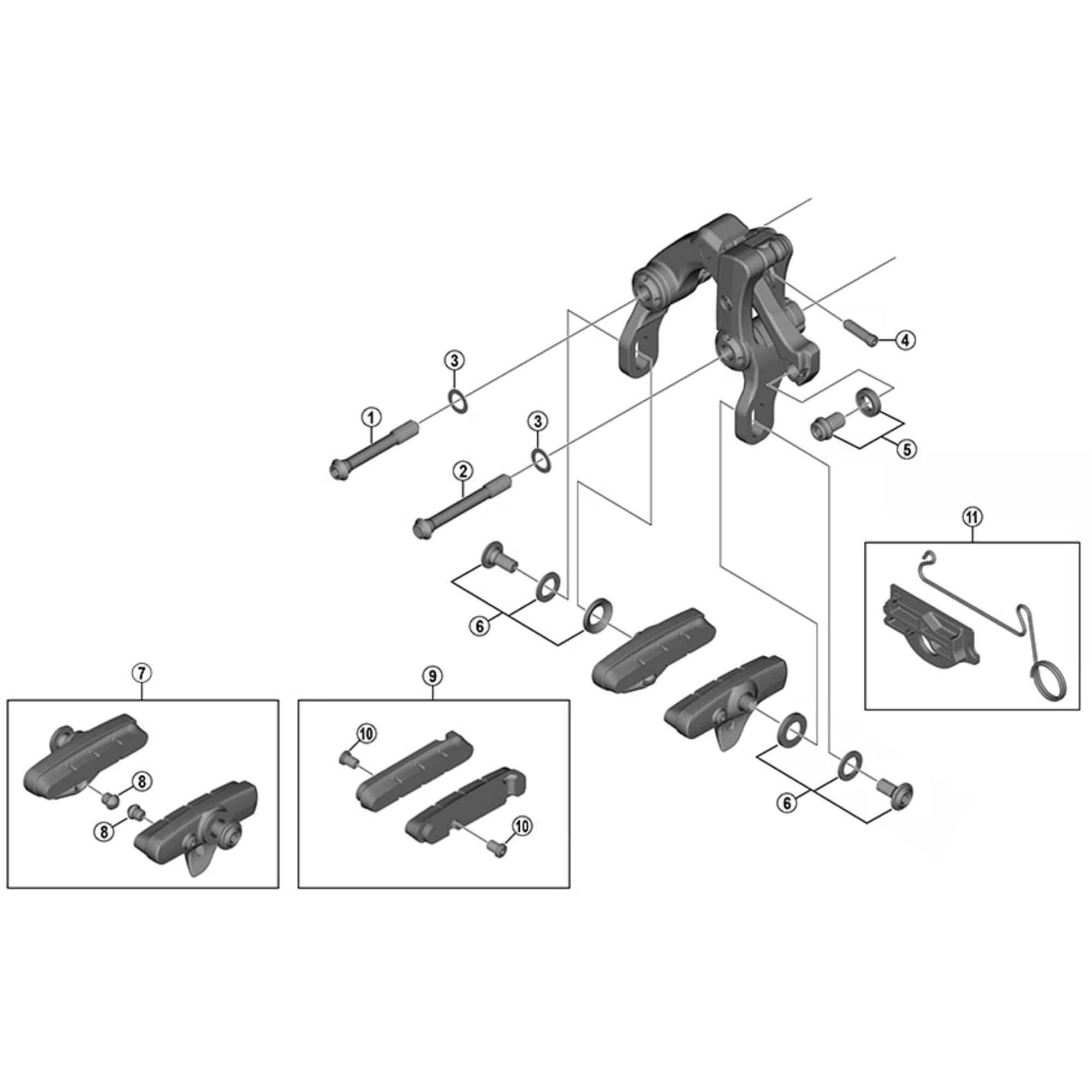 Shimano Spares 9010 cable fixing bolt and plate, M6 x 8.5 mm