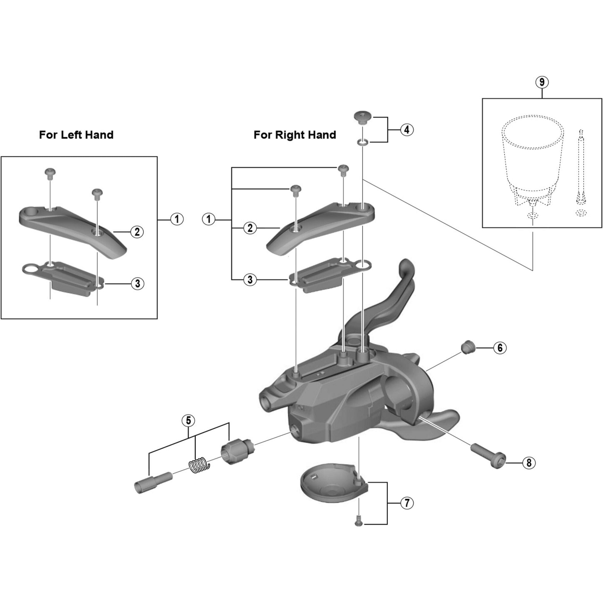 Shimano Spares M3050 left hand lid unit