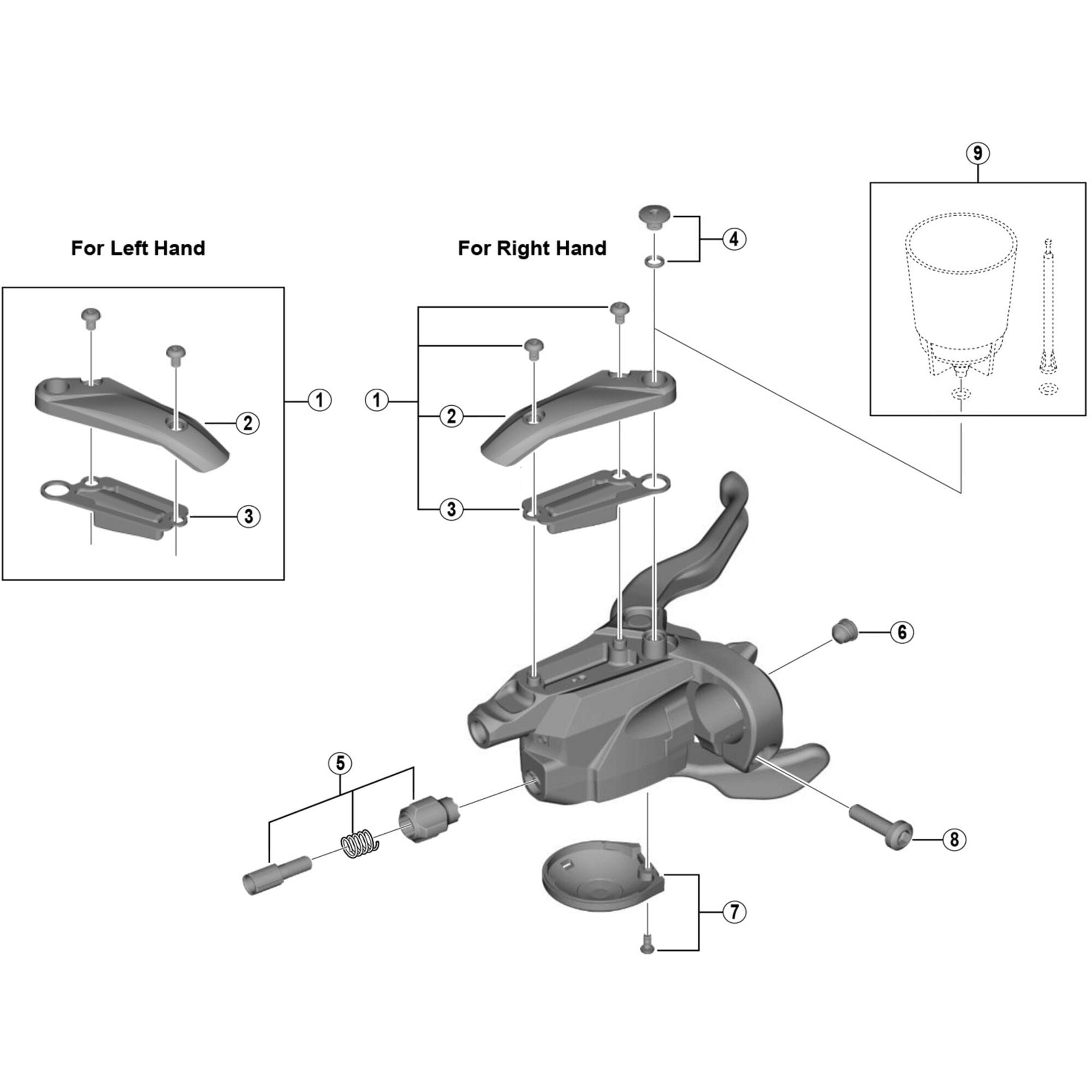 Shimano Spares M3050 right hand lid unit