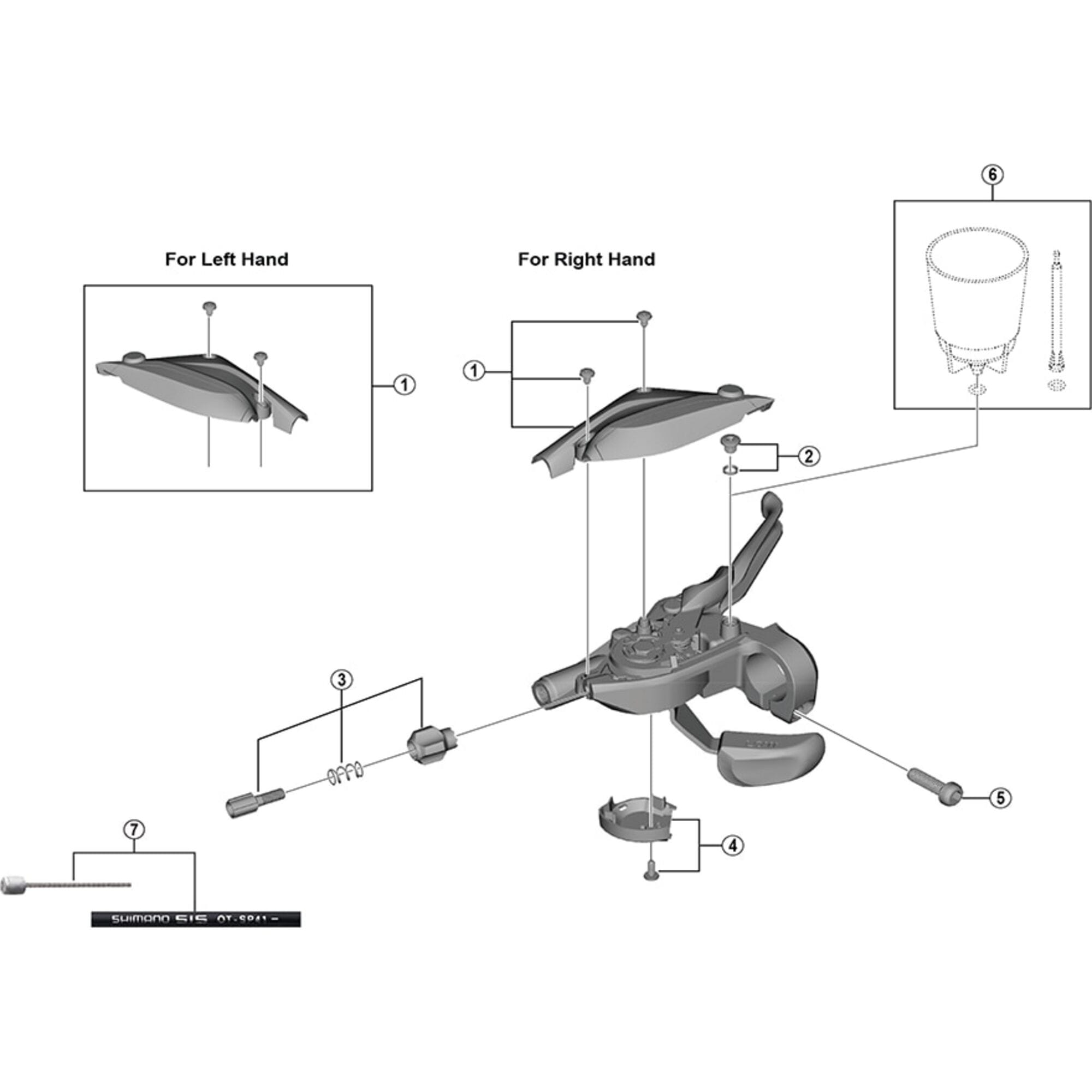 Shimano Spares EF505 right hand upper cover and fixing screws, 8 | Power2Cyclespeed
