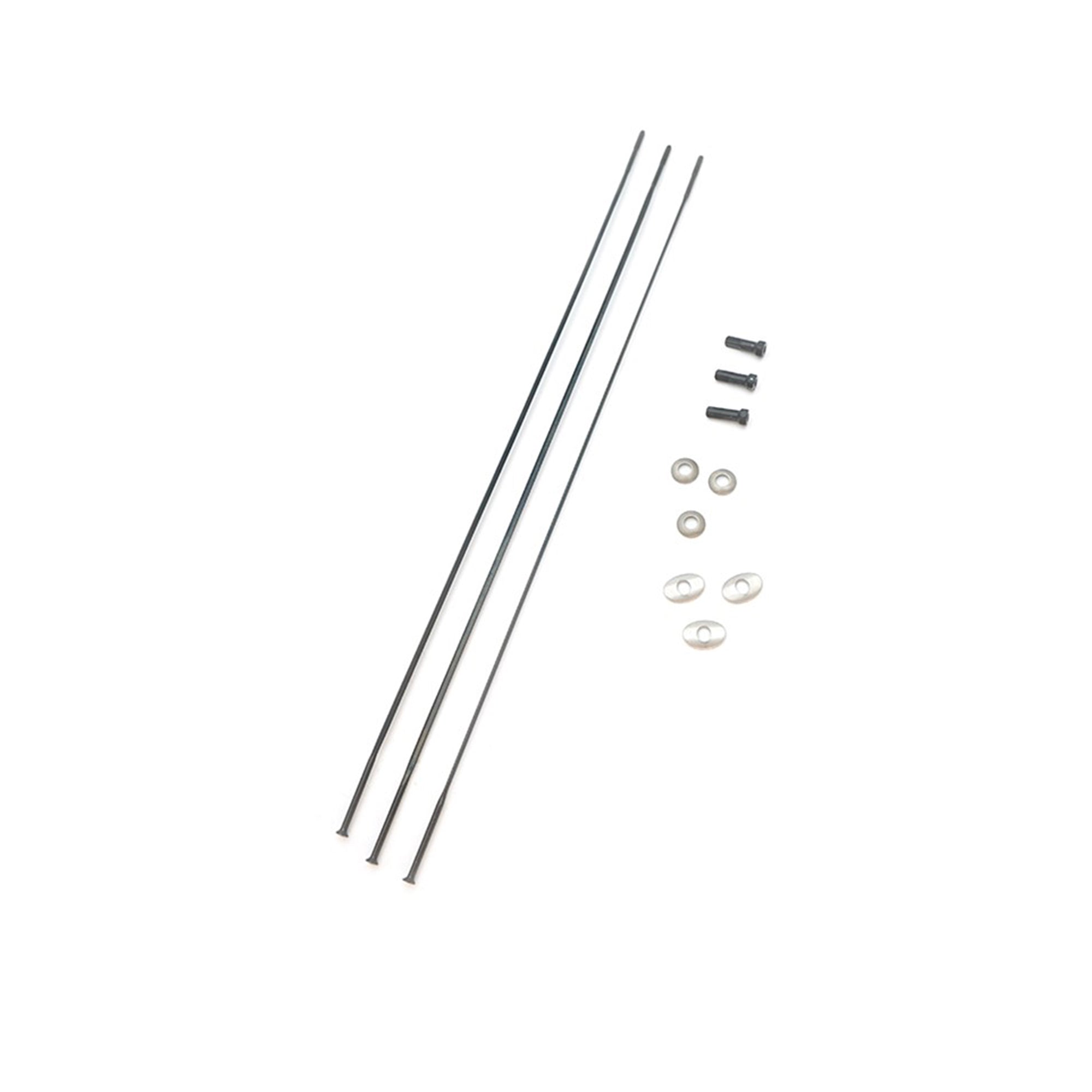 Zipp Spokes & Nipples & Washers CX Ray Straight | Power2CyclePull External Hex Secure Lock Black Oxide 184mm (3 pcs) | Power2Cycle