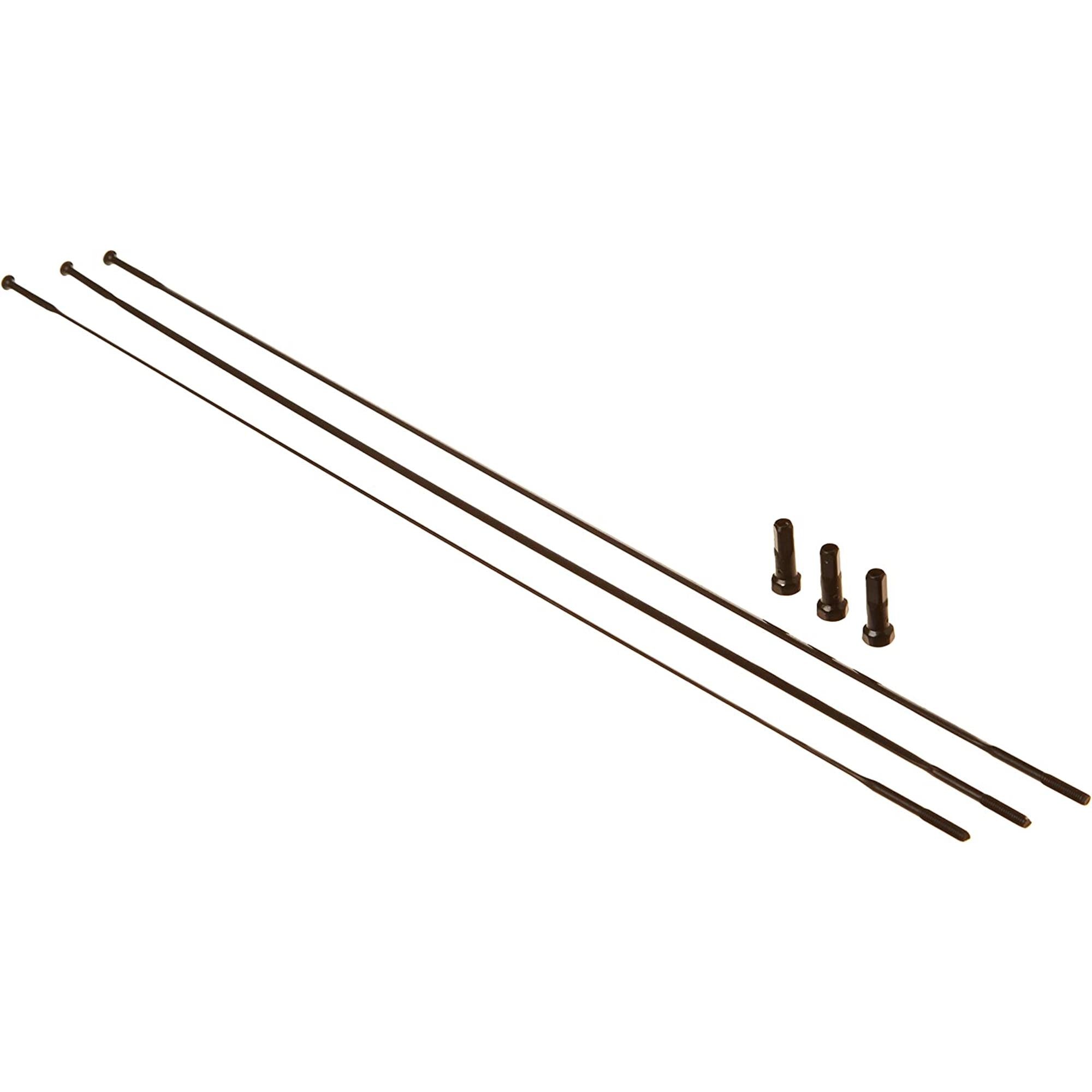 Zipp Spokes & Nipples & Washers CX Ray Straight | Power2CyclePull External Hex Secure Lock Black Oxide 220mm (3 pcs) | Power2Cycle BLACK