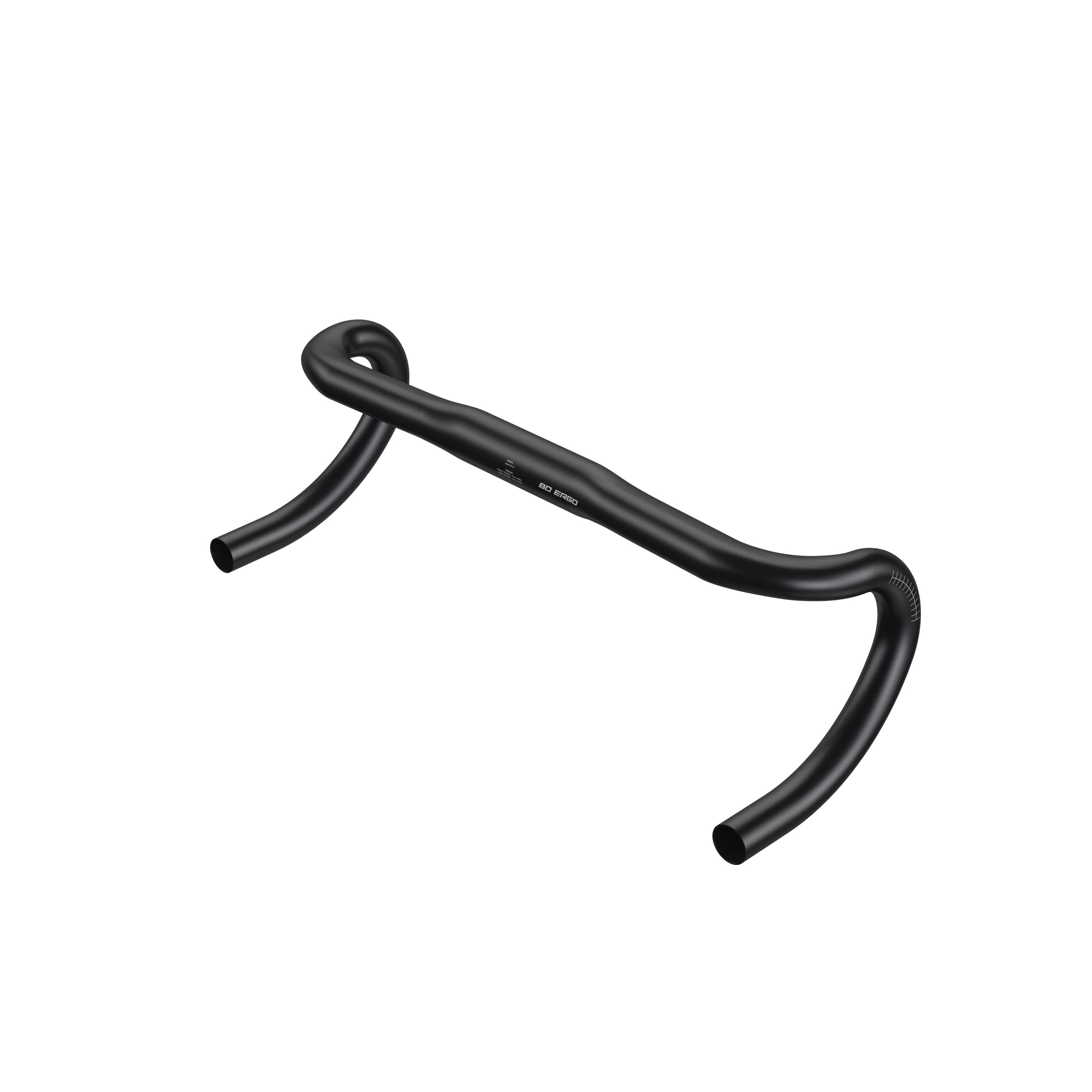 Zipp Handlebar Drop Service Course 80 Ergonomic Top A2 | Power2Cycle BEAD BLAST BLACK WITH ETCHED LOGO