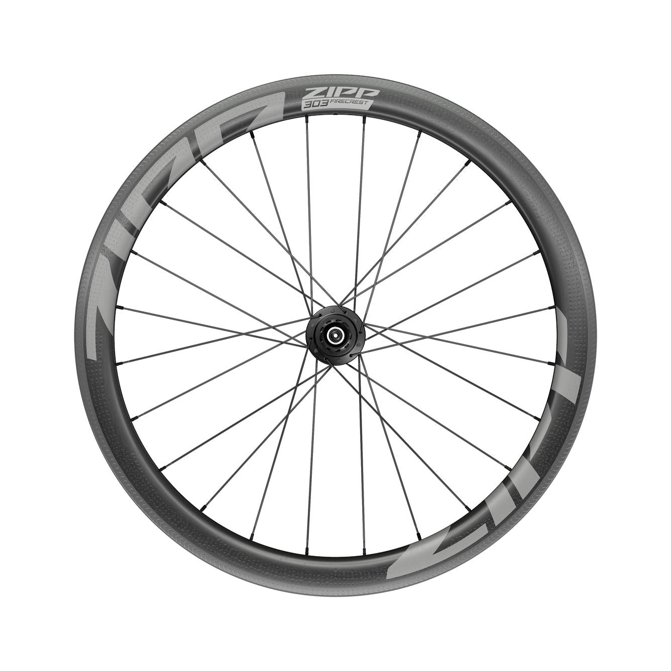 Zipp 303 Firecrest Carbon Tubeless Rim Brake 700c Rear 24Spokes XDR Quick Release Standard Graphic A1 | Power2Cycle BLACK 700C
