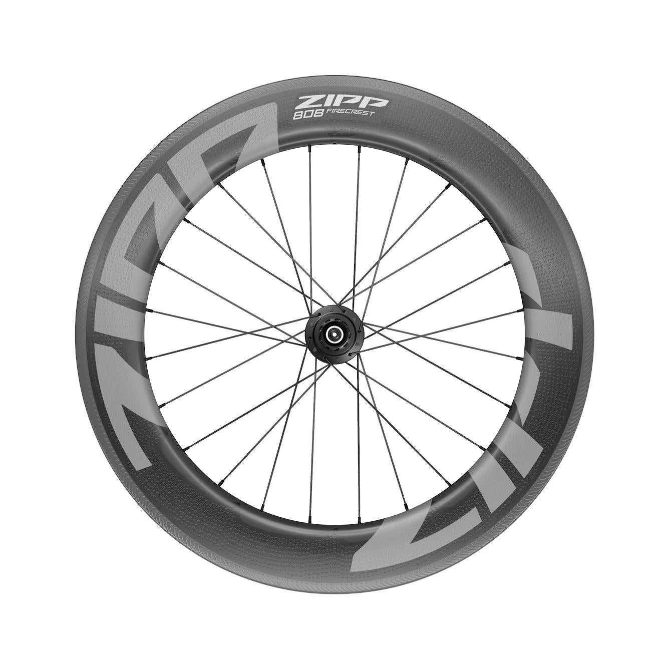 Zipp 808 Firecrest Carbon Tubeless Rim Brake 700c Rear 24Spokes SRAM 10/11sp Quick Release Standard Graphic A1 | Power2Cycle BLACK 700C