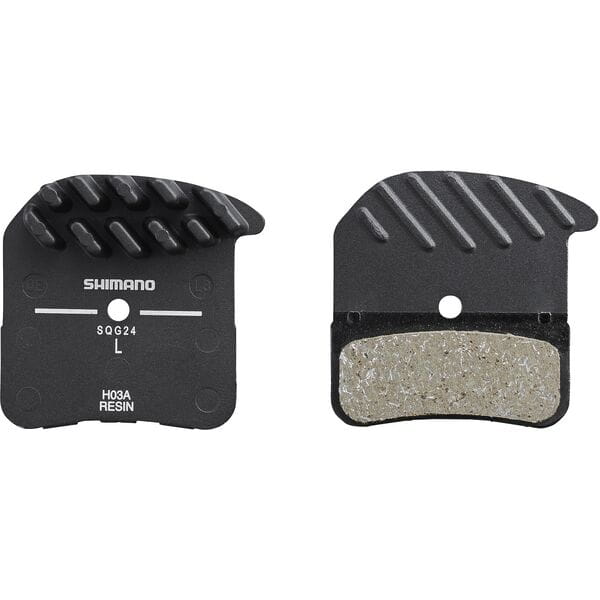Shimano RF disc pads and spring, resin pad, alloy back, cooling fins