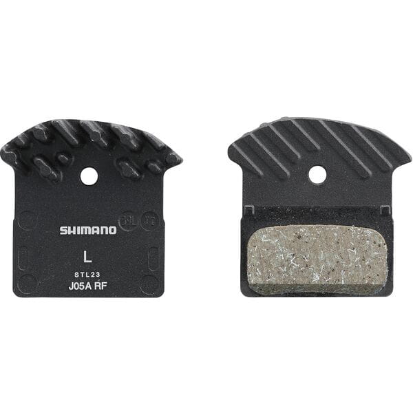 Shimano RF disc pads and spring, resin pad, alloy back, cooling fins