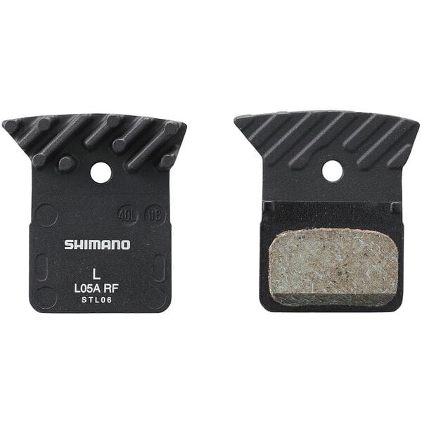 Shimano RF disc pads and spring, resin pad, alloy back, cooling fins