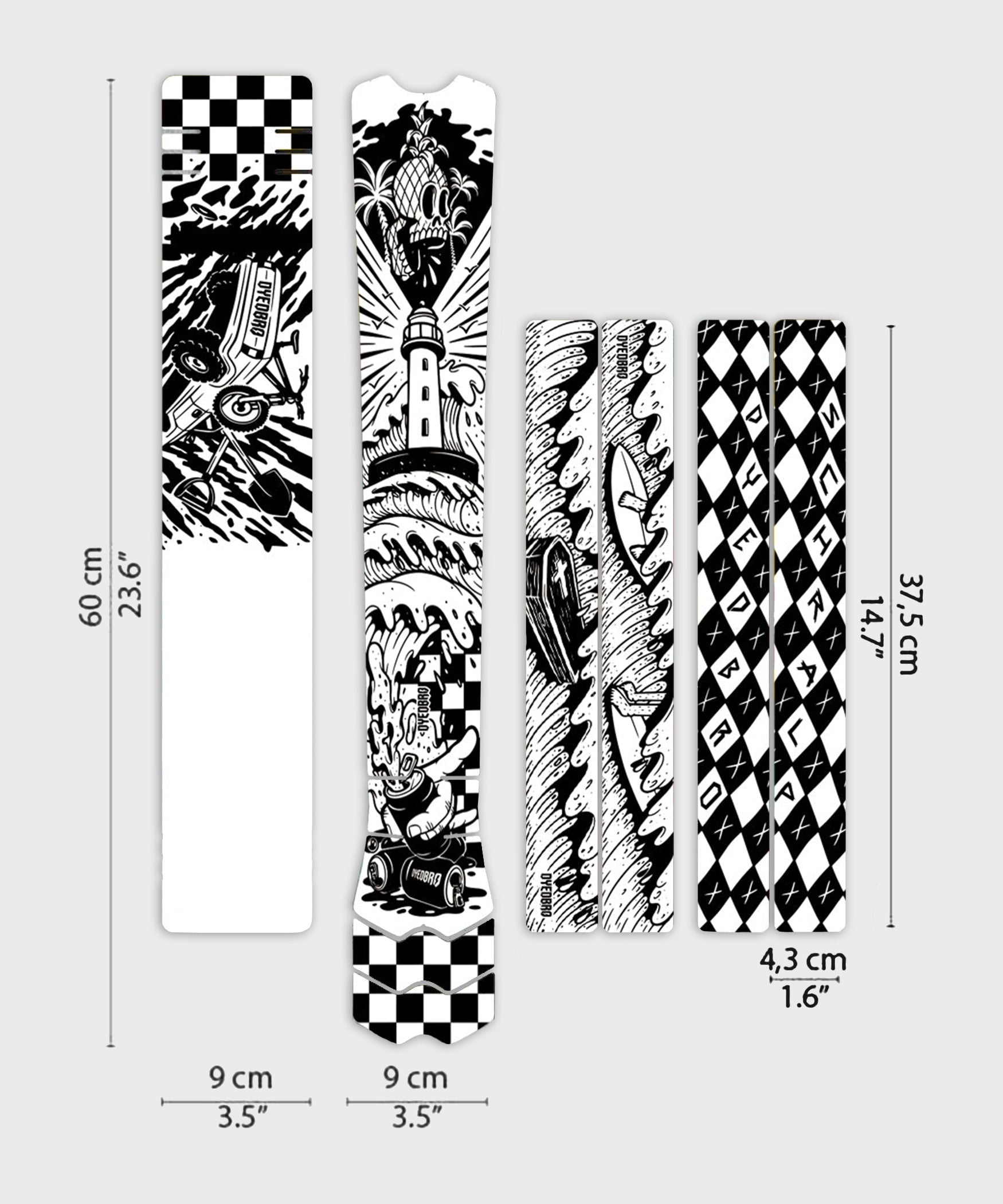 DYEDBRO MTB Frame Protection  | Power2Cycle Surfs Up  | Power2Cycle Gloss /