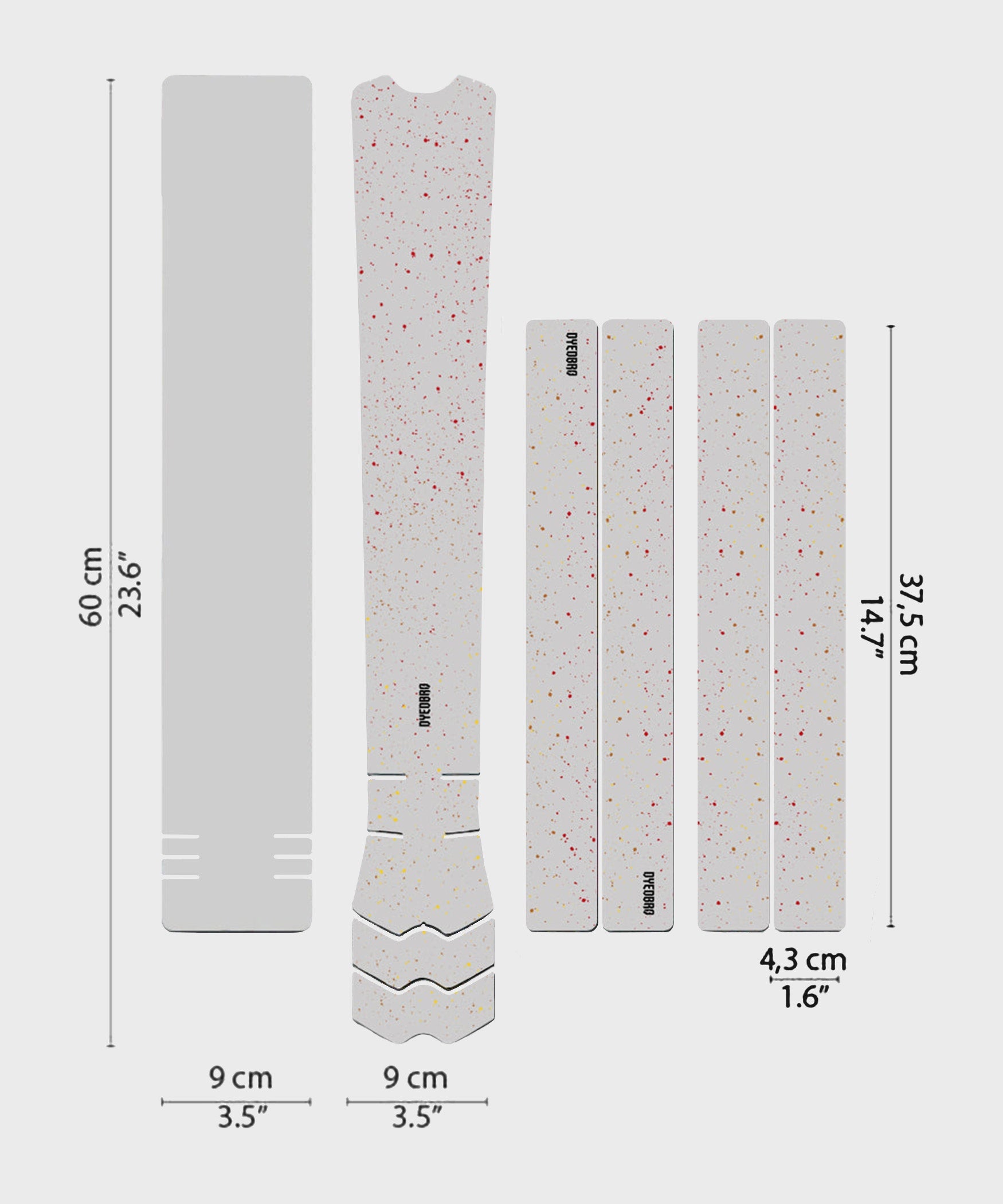 DYEDBRO MTB Frame Protection  | Power2Cycle Speckled  | Power2Cycle Gloss /