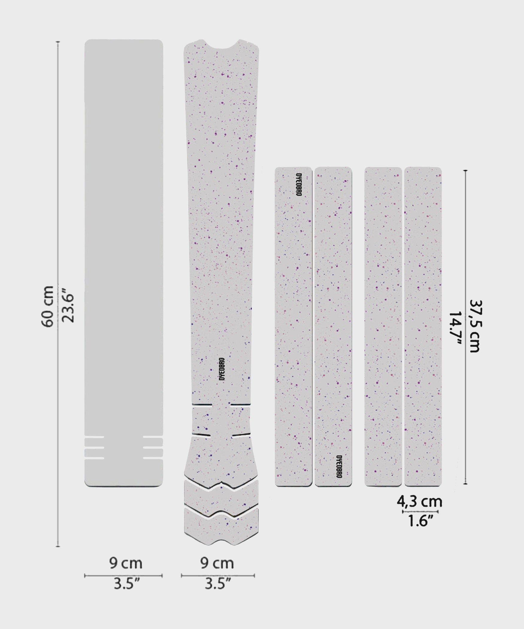 DYEDBRO MTB Frame Protection  | Power2Cycle Speckled  | Power2Cycle Gloss /