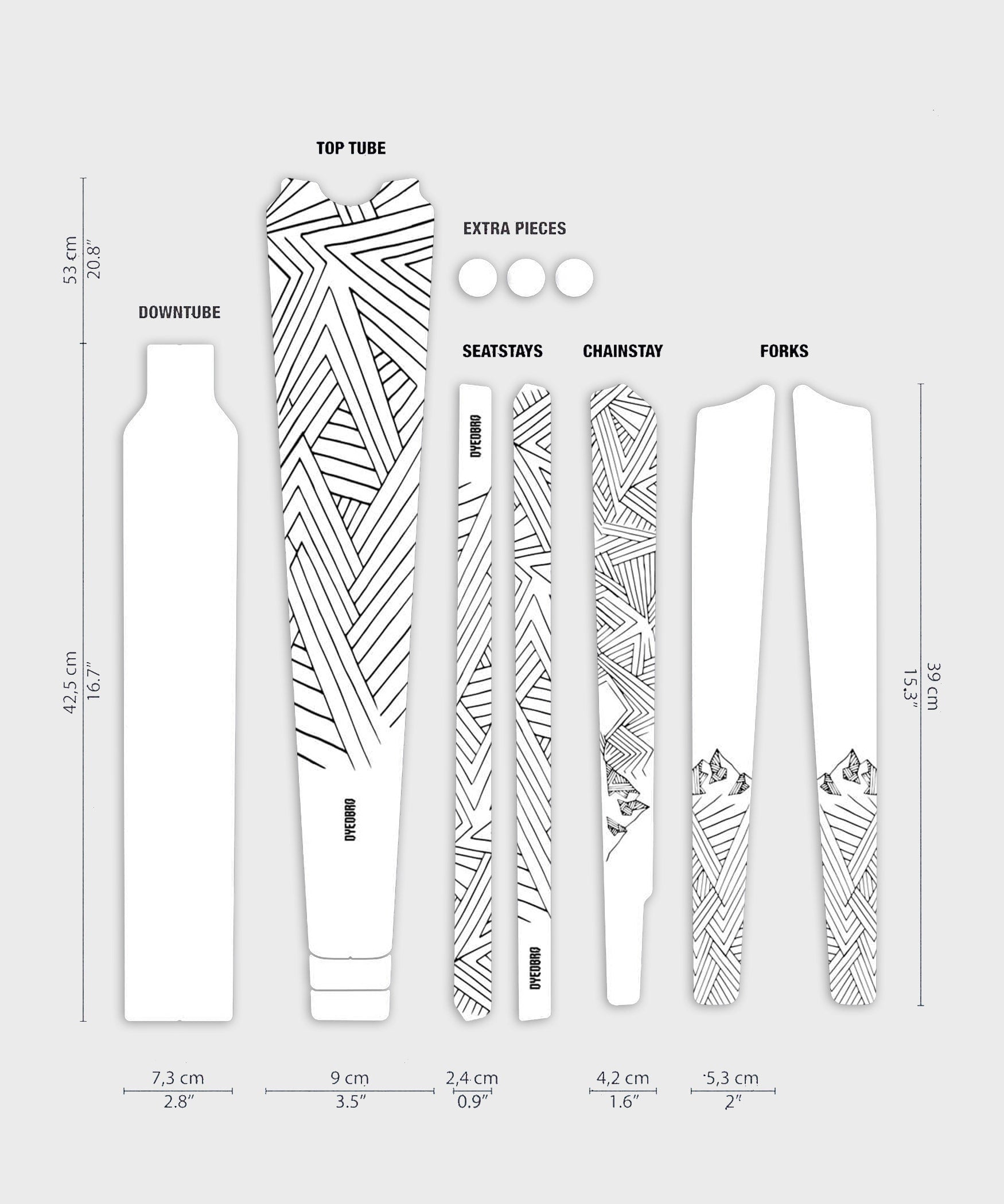 DYEDBRO Gravel Frame Protection  | Power2Cycle Stay Free  | Power2Cycle